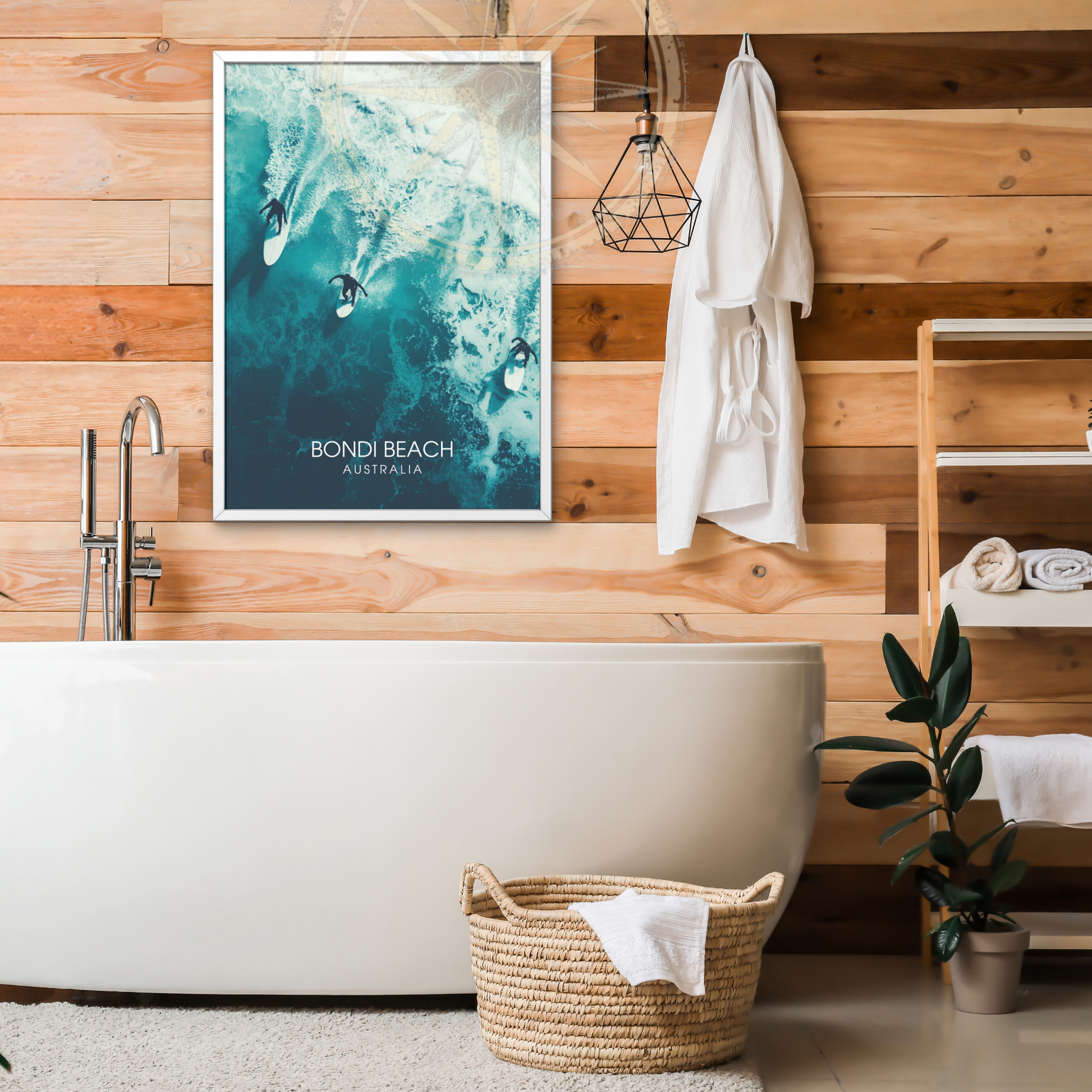 Affiche Plage de Bondi | Impression de voyage Australie | Affiche Australie
