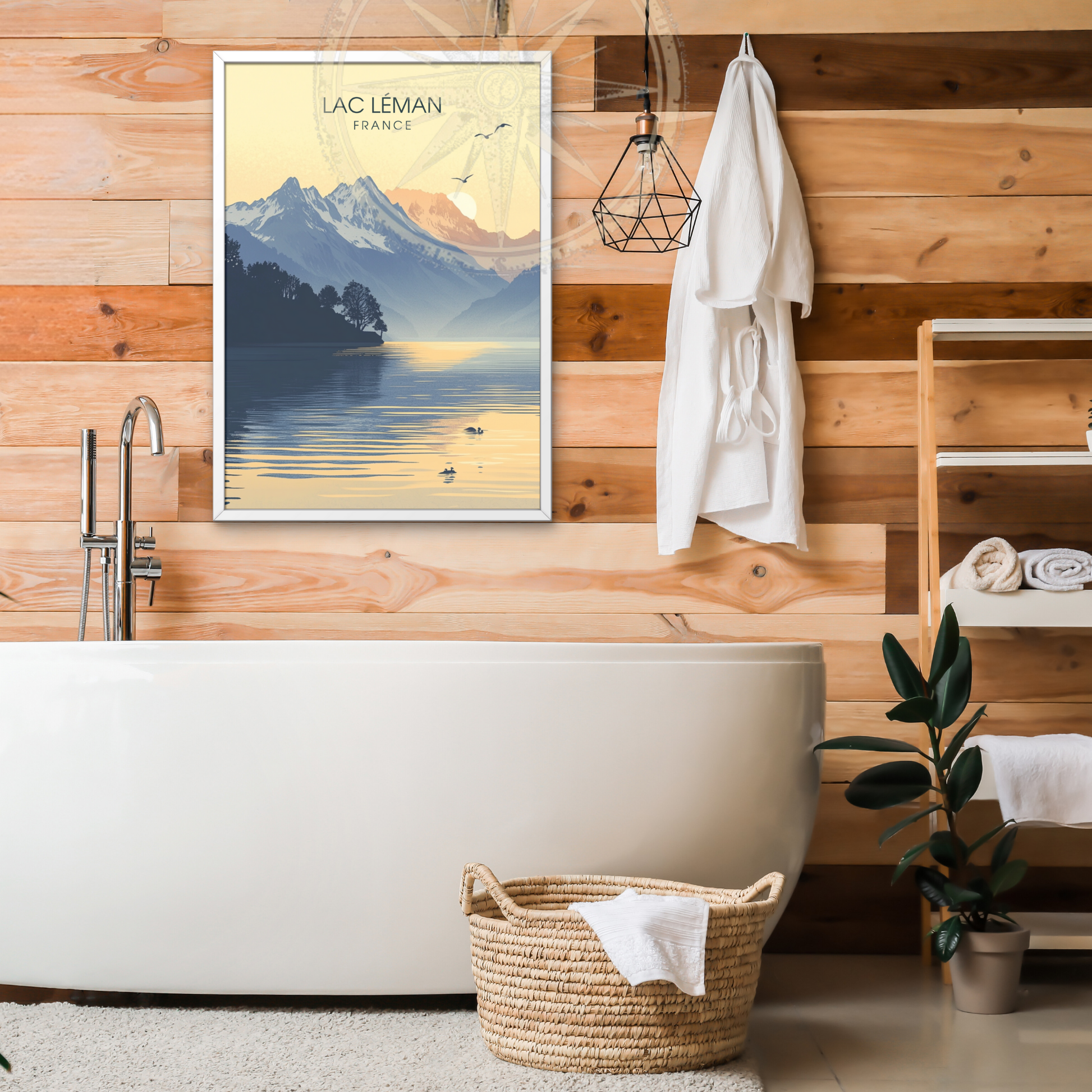 Affiche Lac Léman | Poster France | Affiche Lac