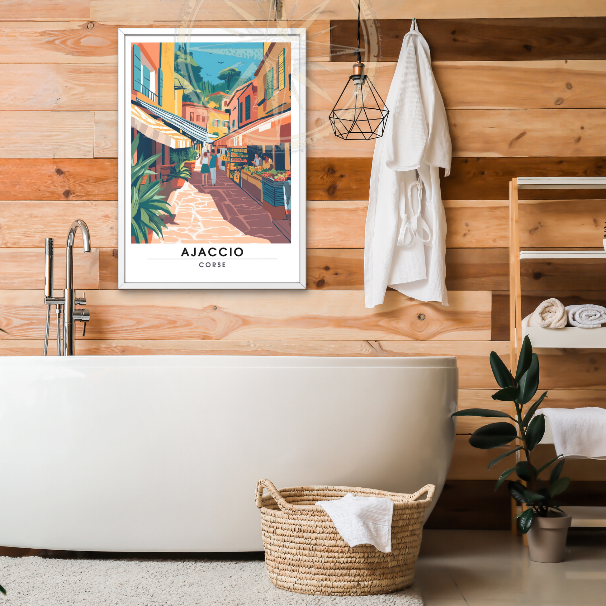 Affiche Ajaccio | Poster de voyage Corse | Affiche Corse