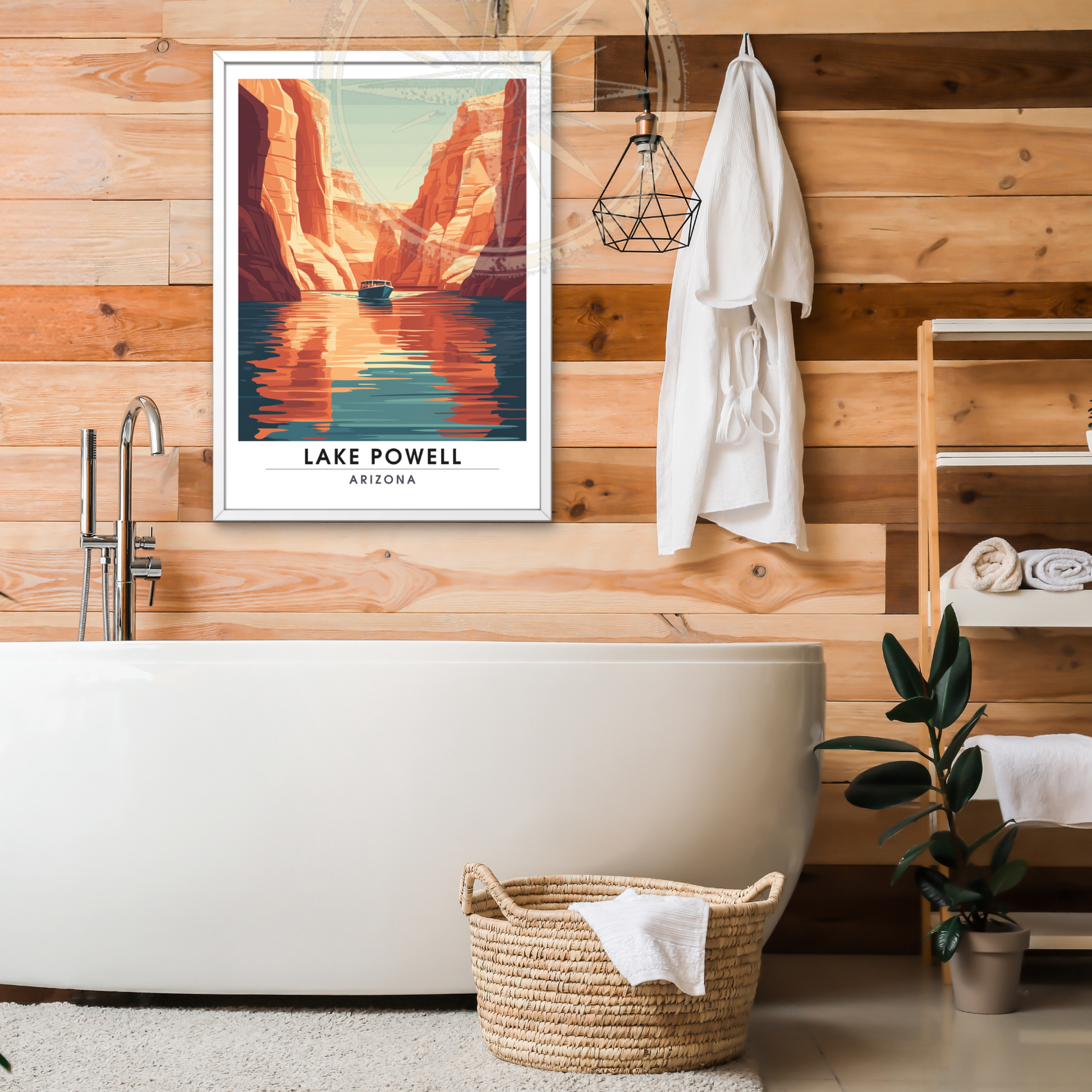 Affiche Lac Powell Arizona | Poster de voyage États-Unis | Affiche Lac