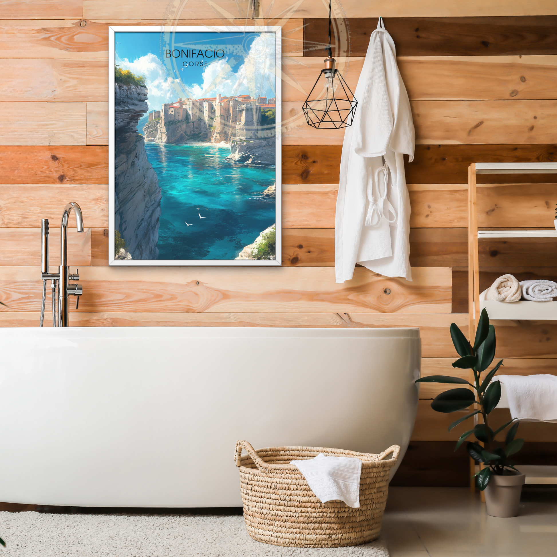 Affiche Bonifacio | Poster décoratif Corse | Affiche Corse