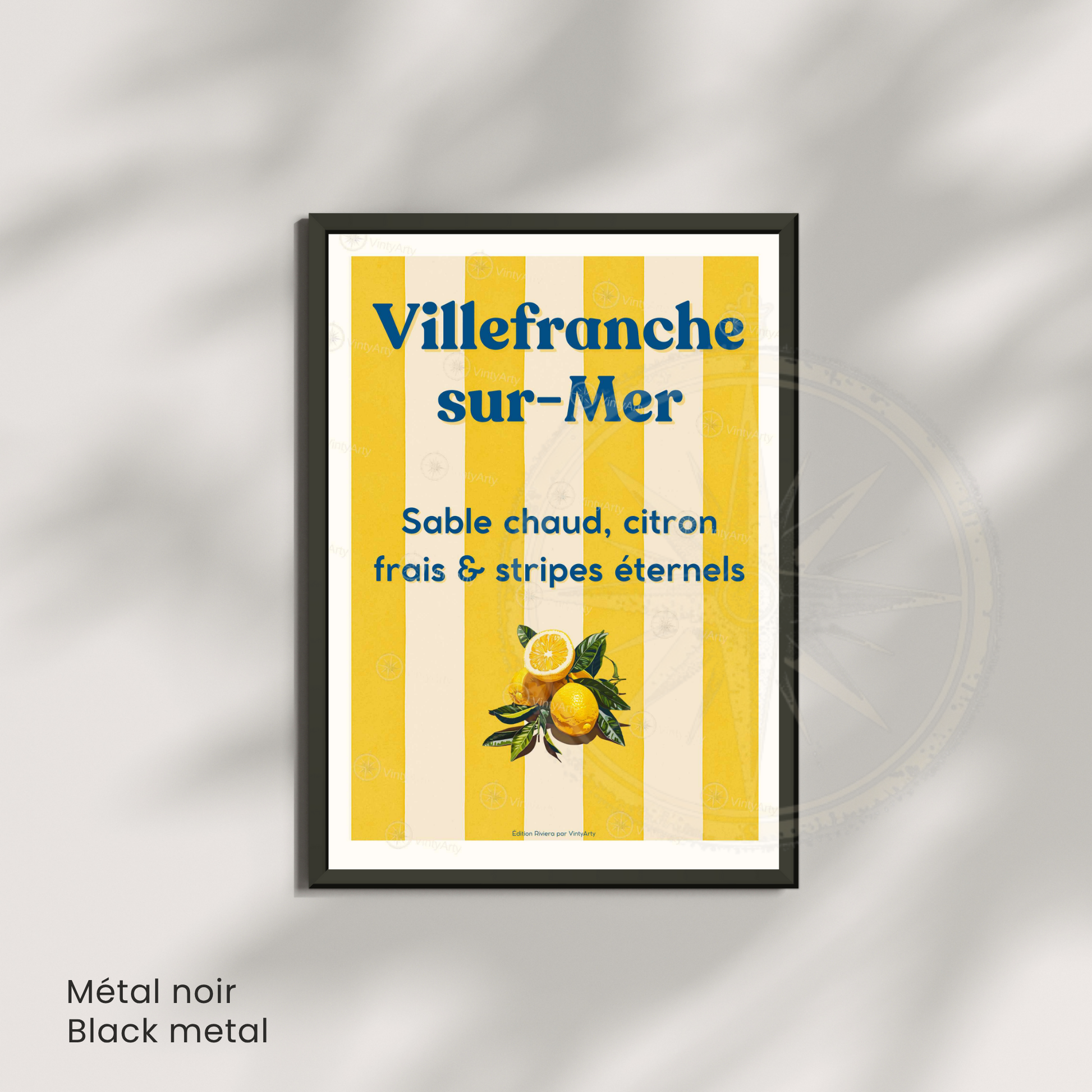 Affiche Villefranche-sur-Mer | Décoration murale France | Affiche Côte d'Azur