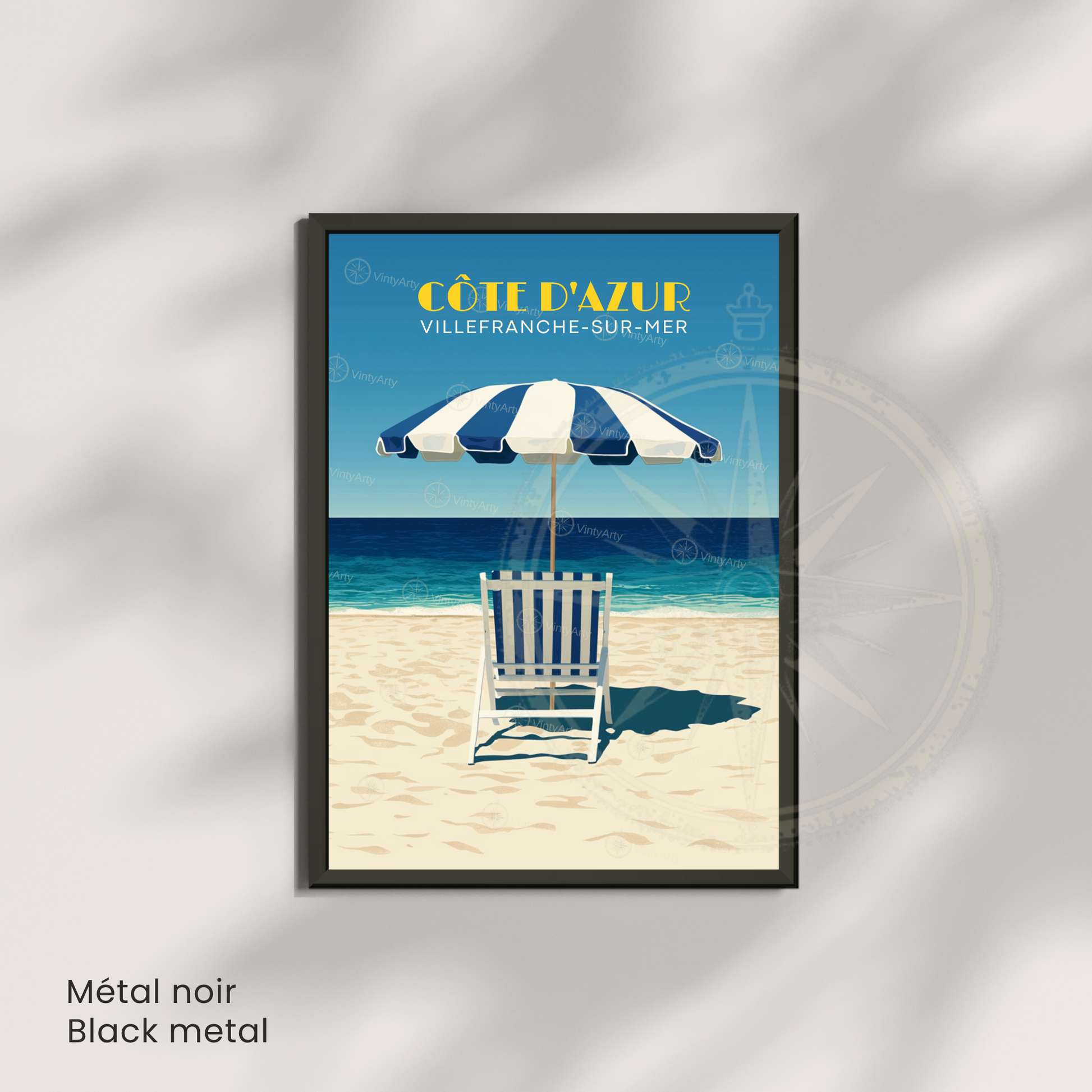 Affiche Villefranche-sur-Mer | Impression Murale France | Affiche Côte d'Azur