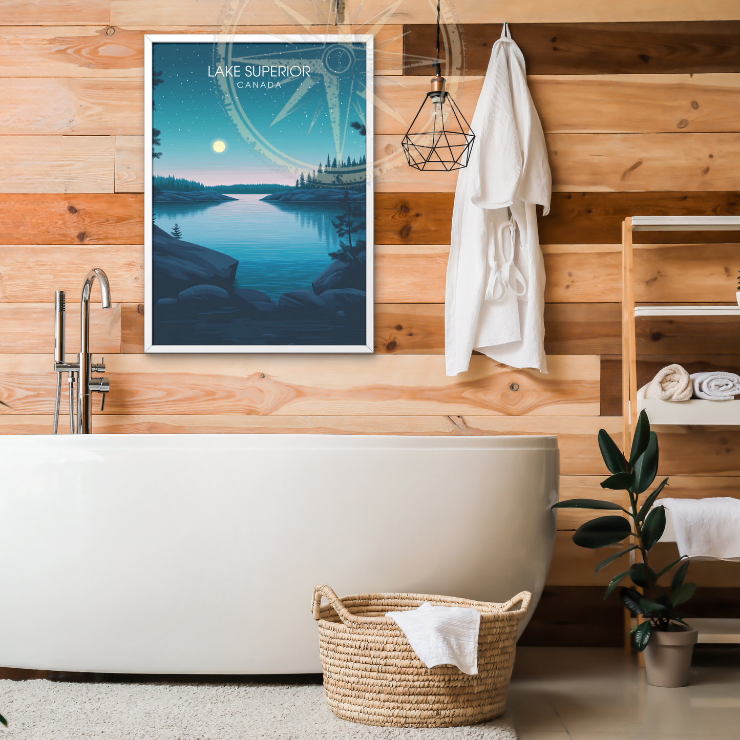 Affiche Lac Supérieur | Poster de voyage Canada | Affiche Lac