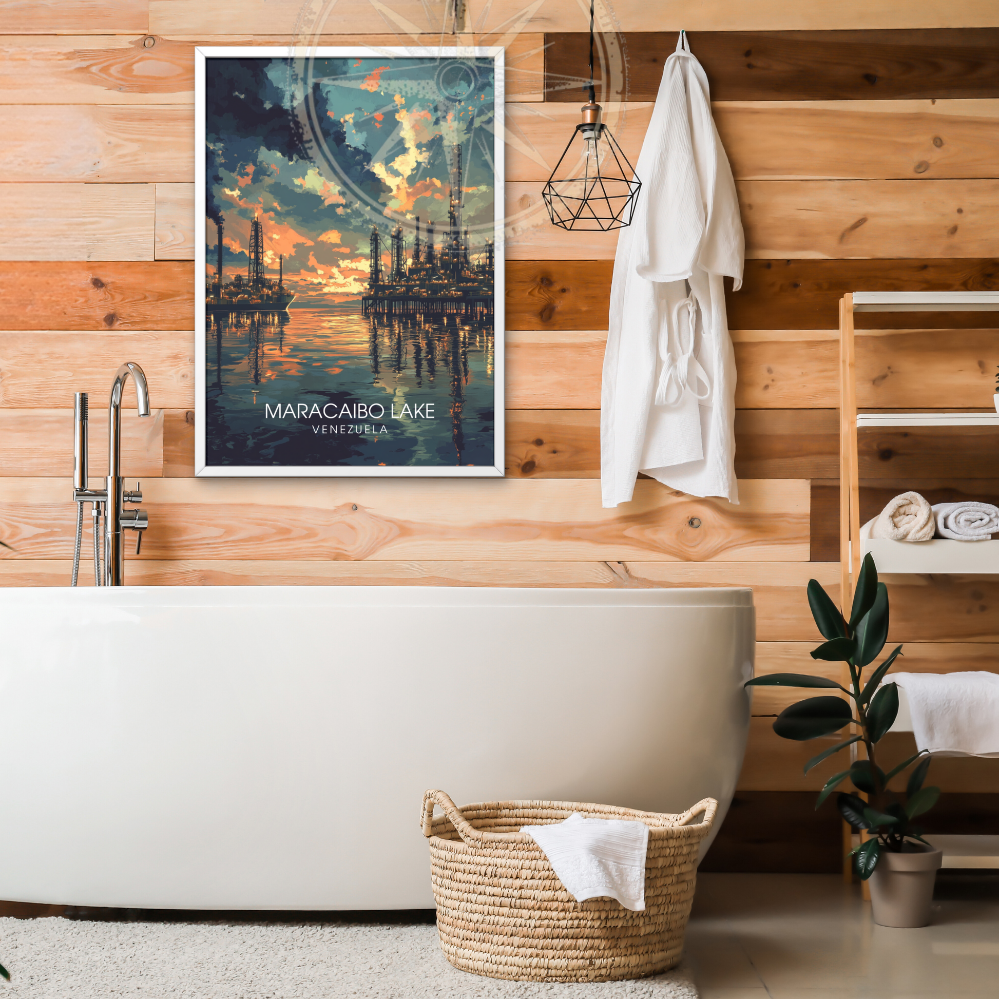 Affiche Lac Maracaibo | Impression Venezuela | Affiche Lac