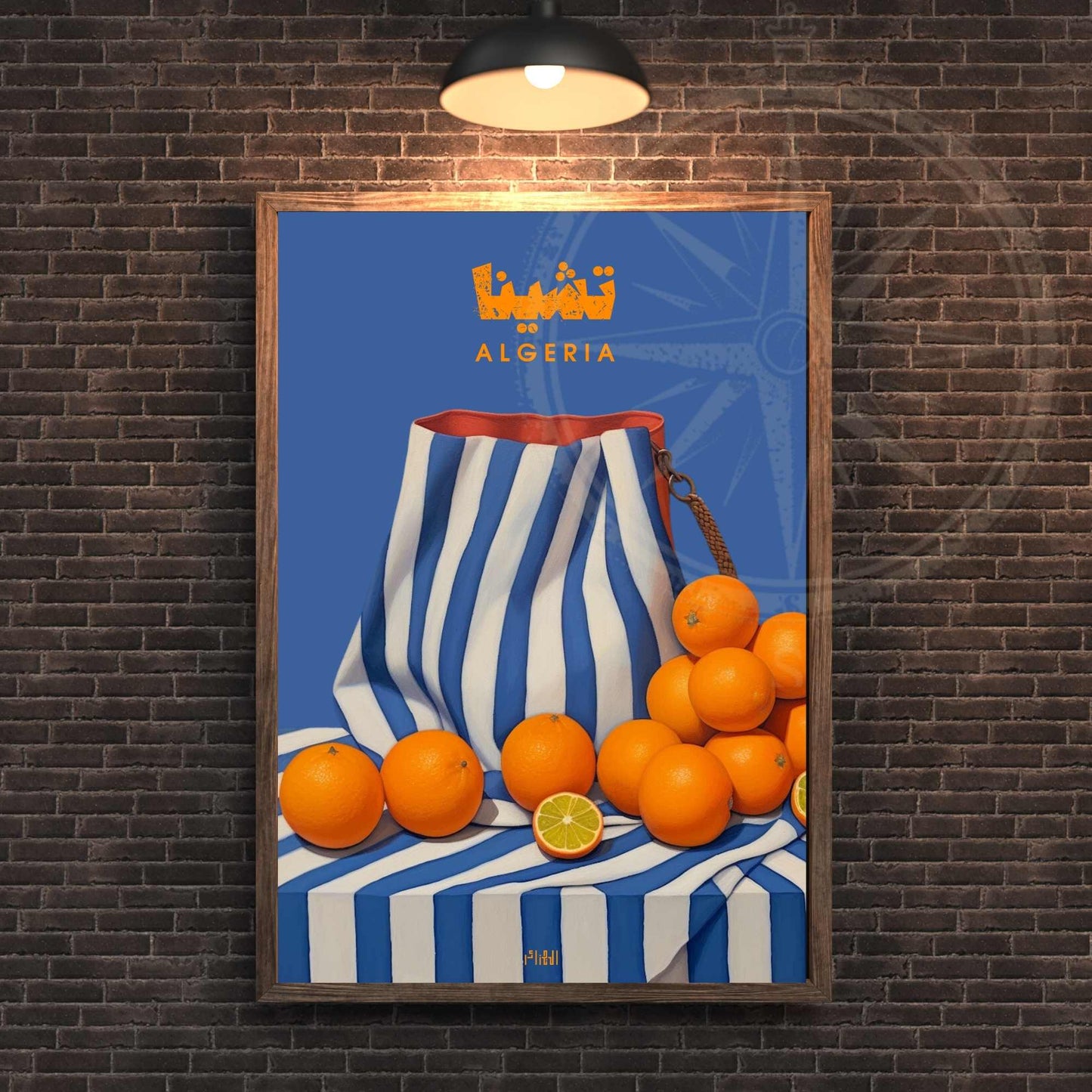 Orange poster of Algeria