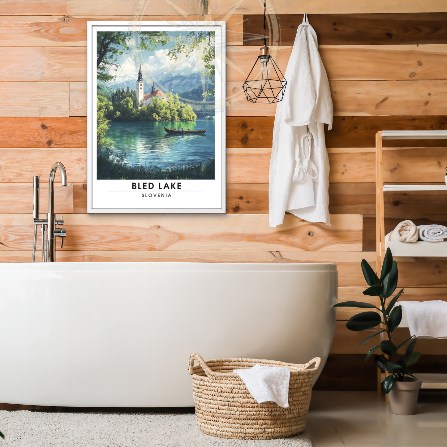 Affiche Lac de Bled | Poster de voyage Slovénie | Affiche Lac