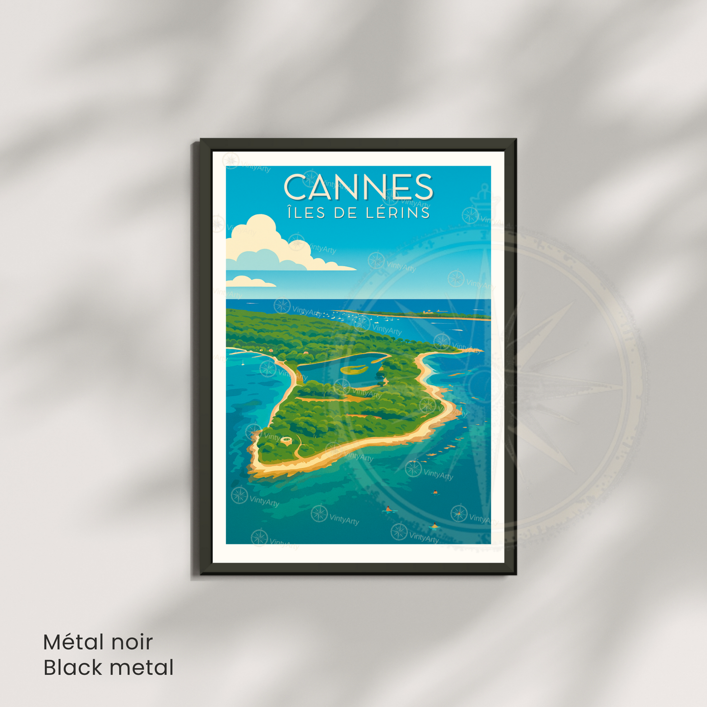 Affiche Cannes | Poster Îles de Lérins | Affiche France
