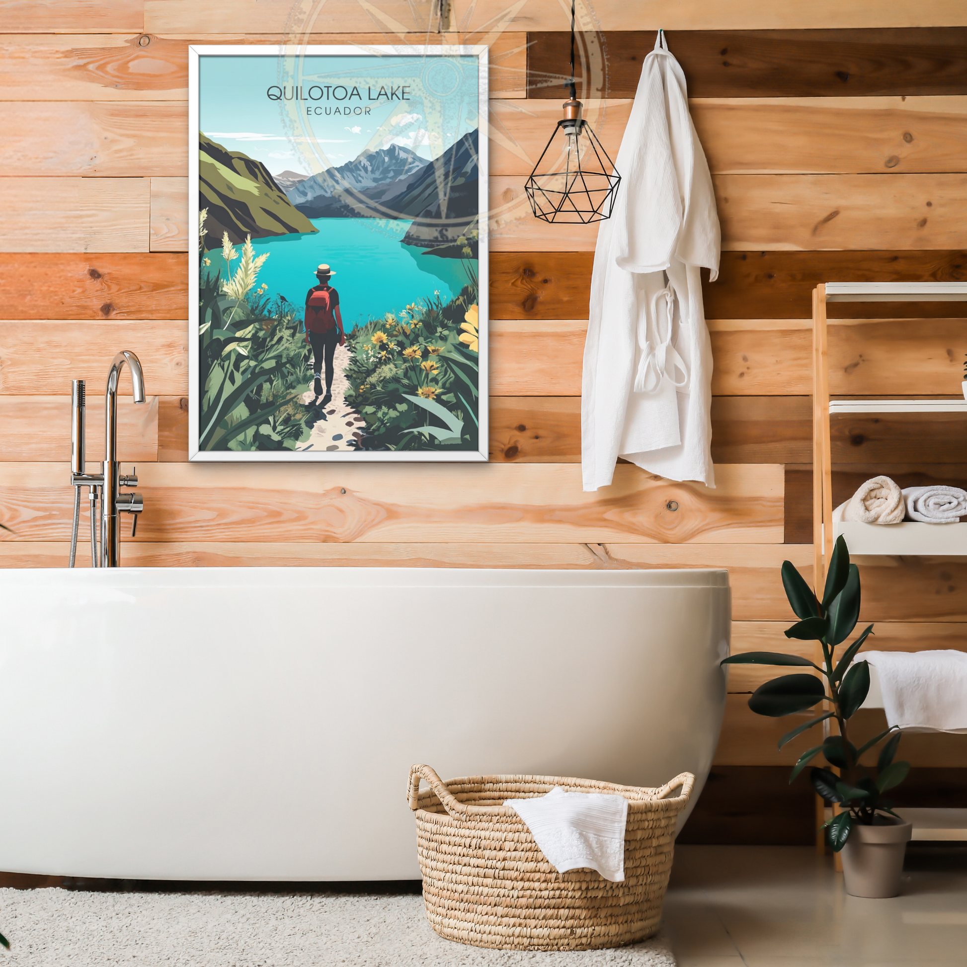 Affiche Lac Quilotoa | Impression Équateur | Affiche Lac