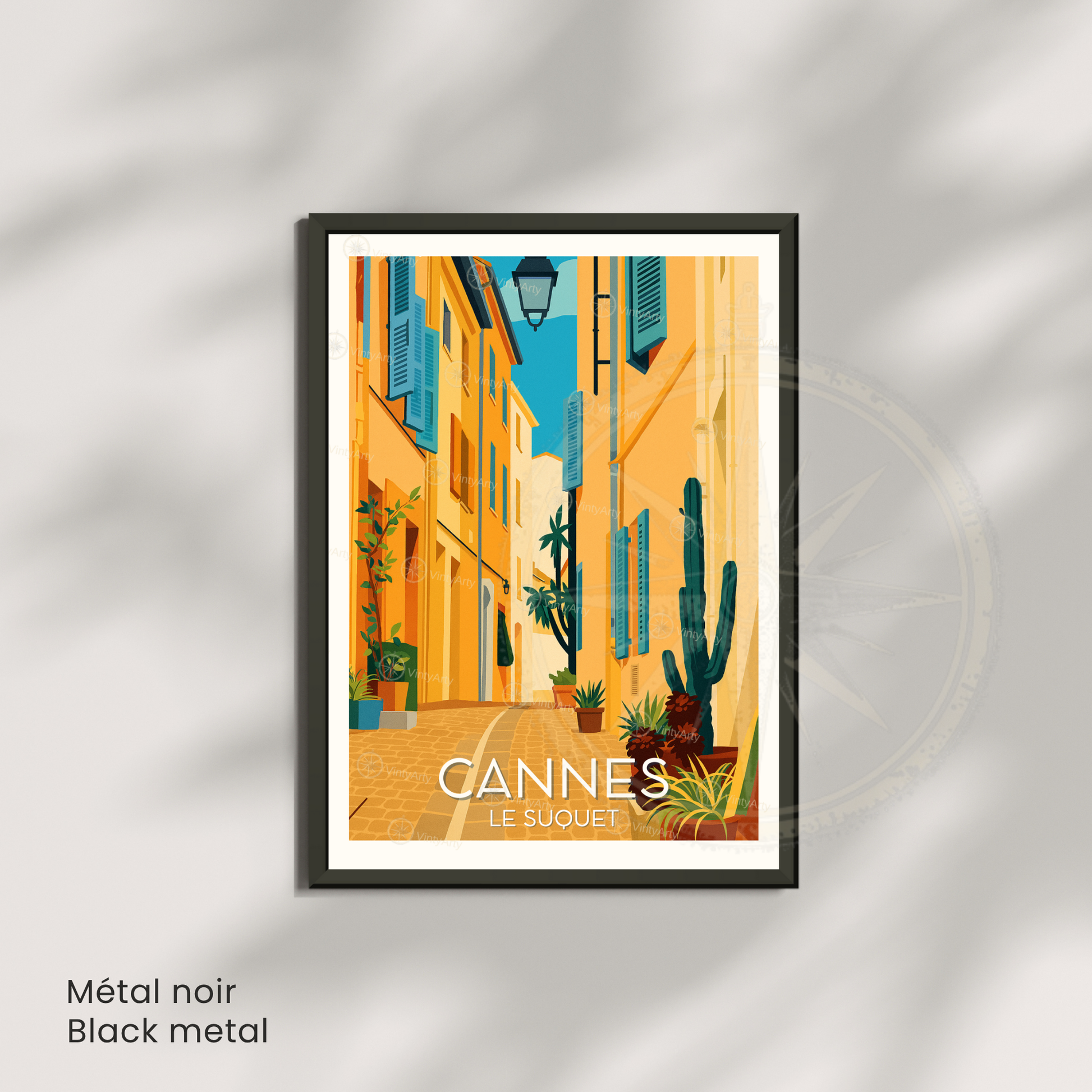 Affiche Cannes | Poster déco Le Suquet | Affiche France