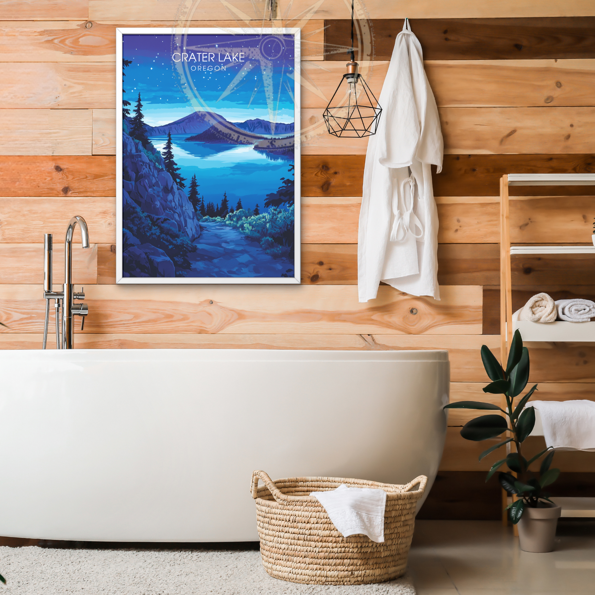 Affiche Lac Crater Oregon | Poster États-Unis | Affiche Lac