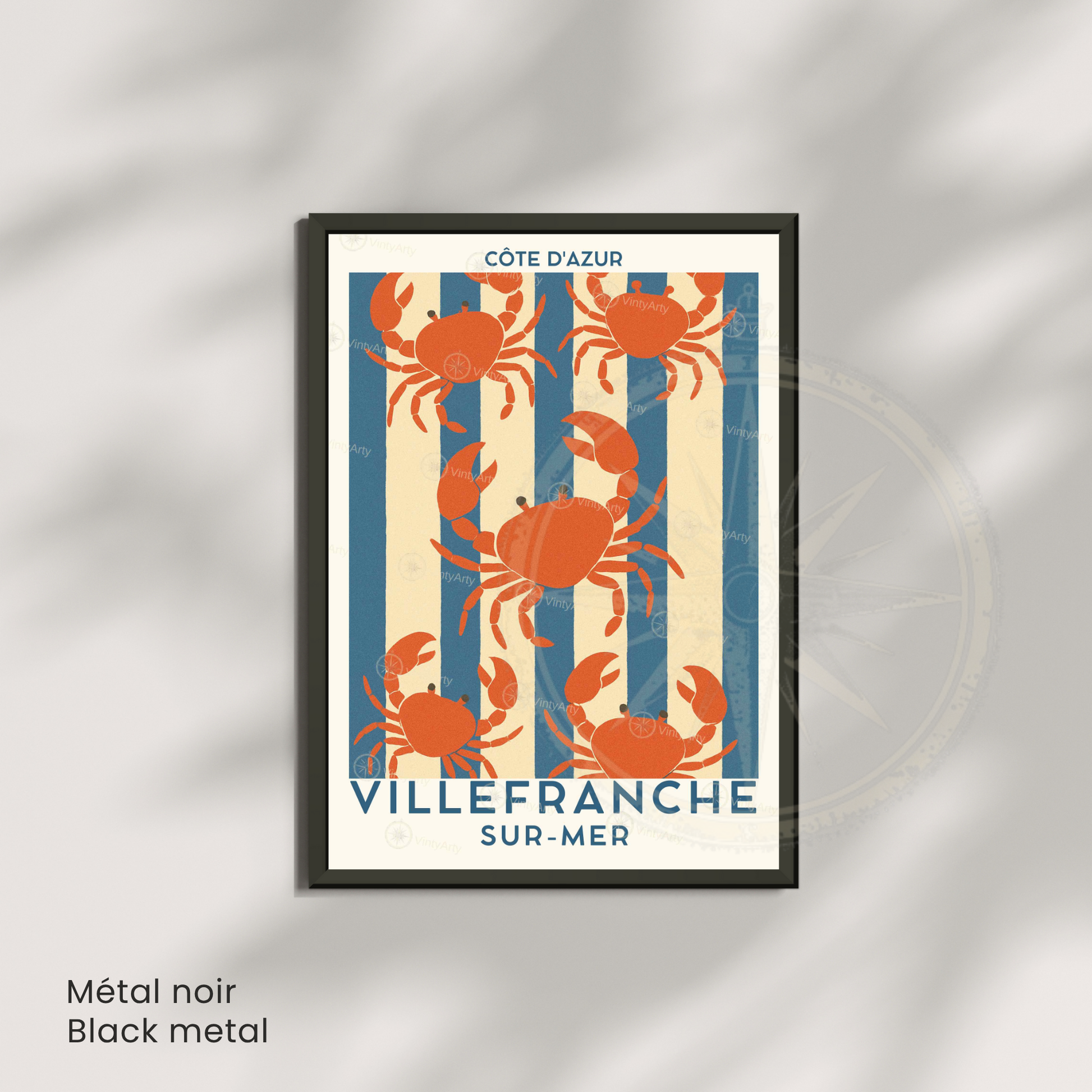 Affiche Villefranche-sur-Mer | Impression France | Affiche Côte d'Azur