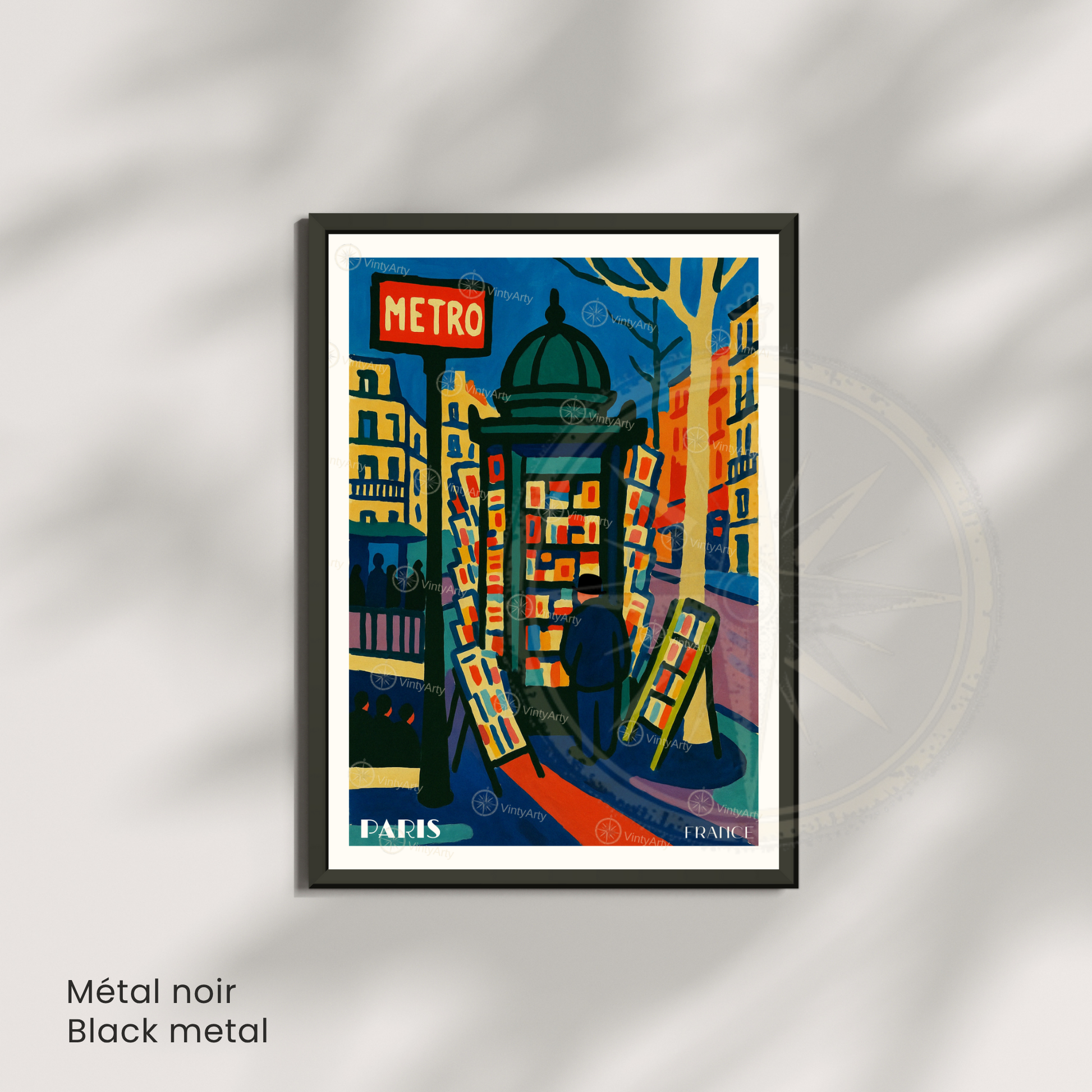 Affiche Paris | Poster décoratif Métro | Affiche France
