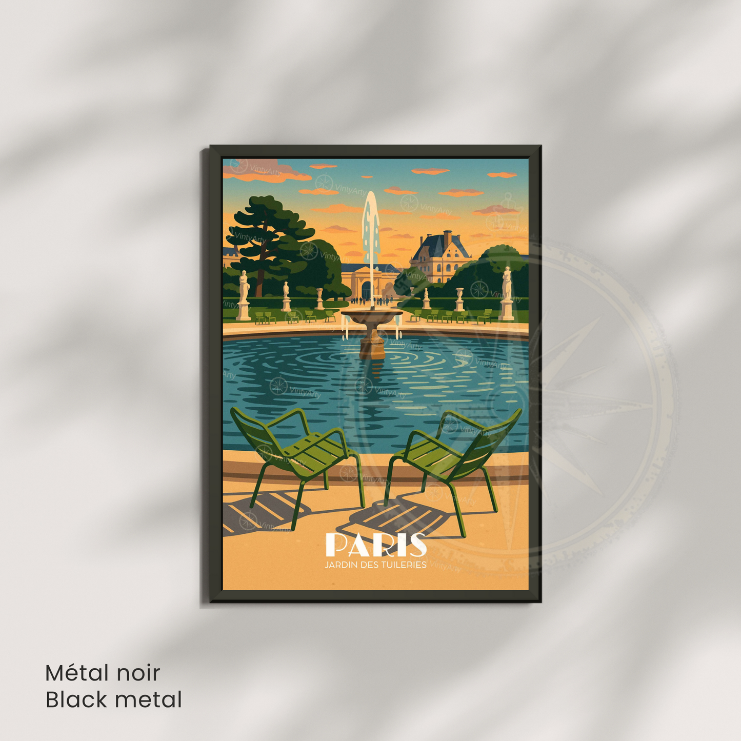 Affiche Paris | Impression Jardin des Tuileries | Affiche France