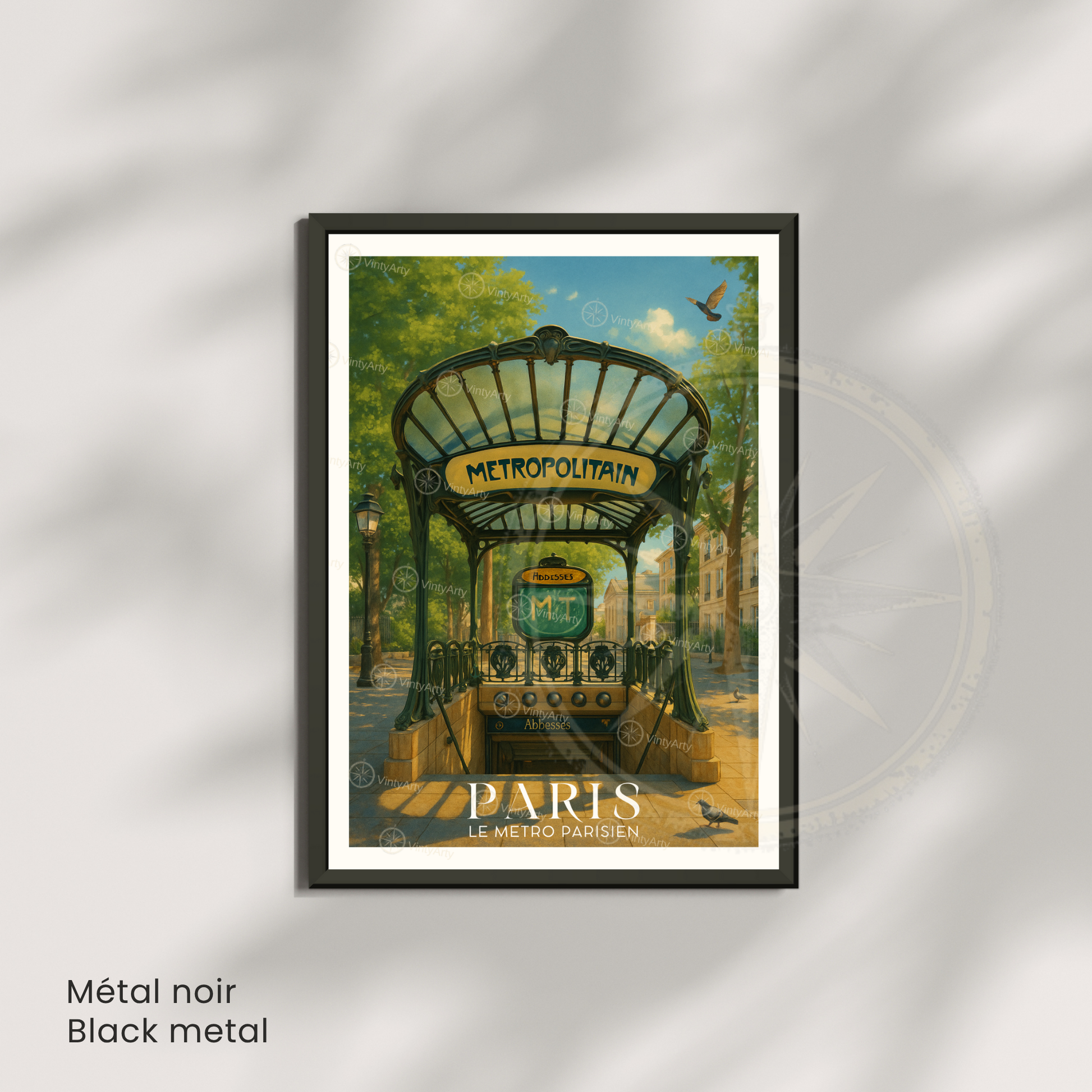 Affiche Paris | Poster artistique Métro | Affiche France