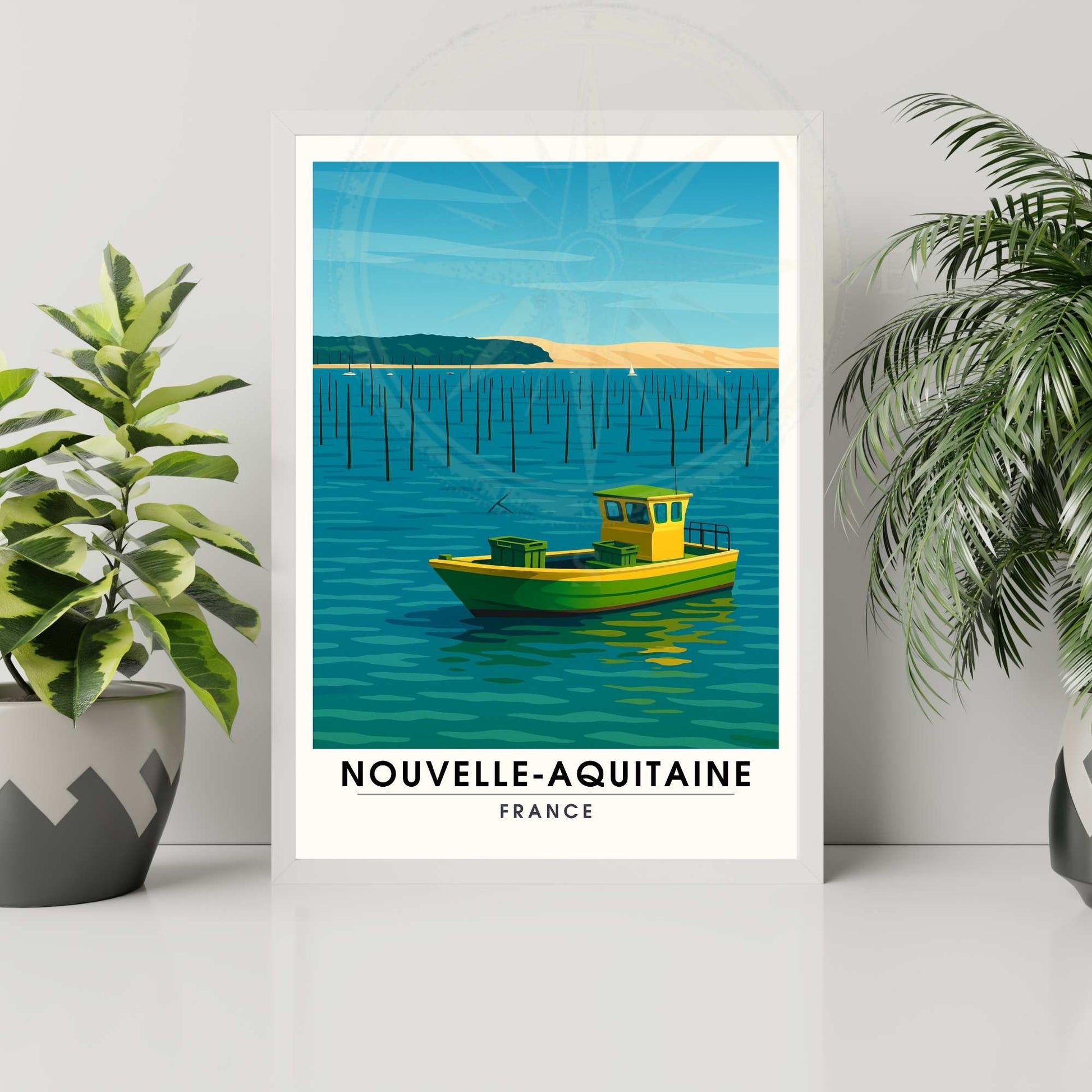 Affiche Nouvelle Aquitaine | Cap Ferret | Affiche de voyage France
