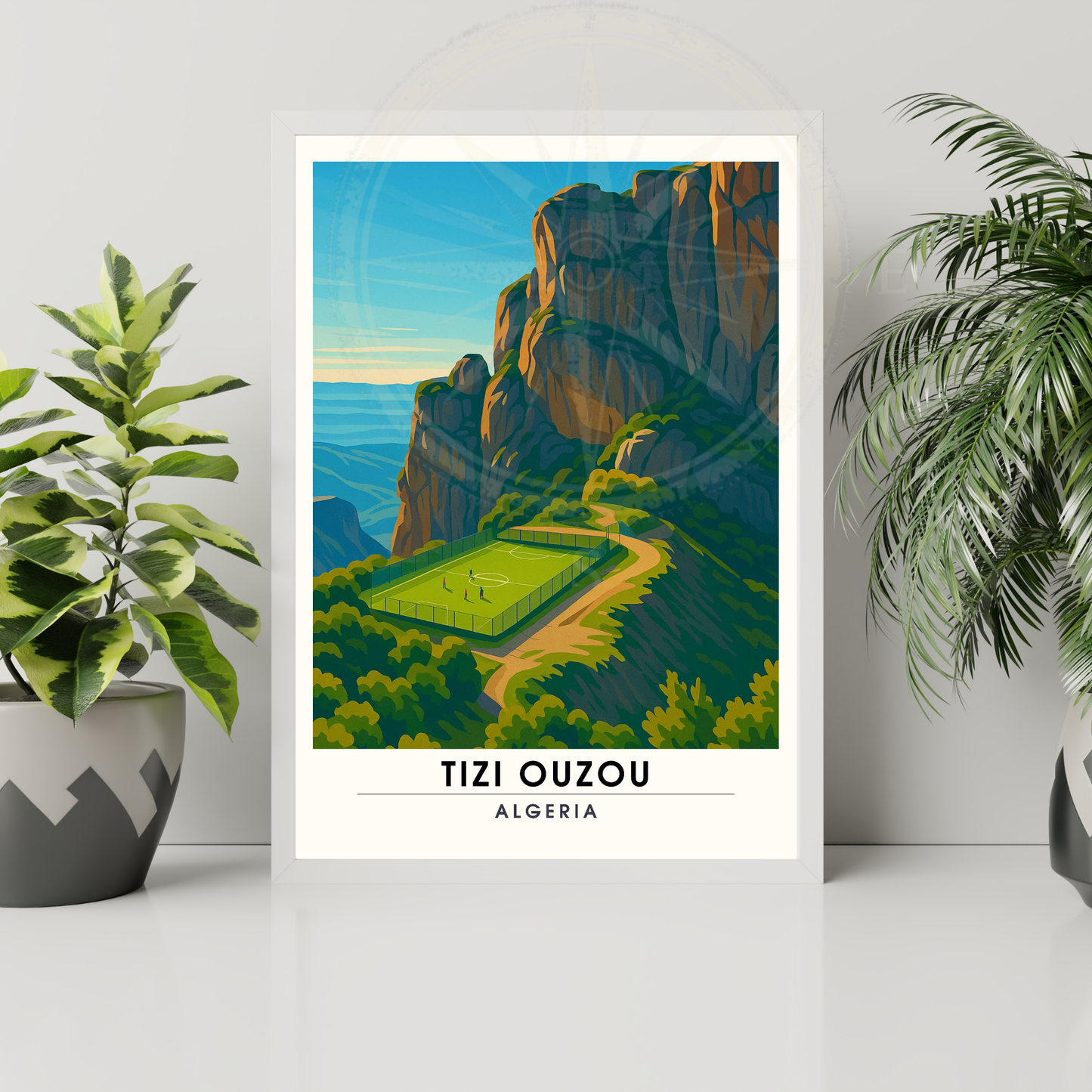 Affiche Tizi Ouzou | impression de voyage Tizi Ouzou | Affiche Kabylie | Algérie