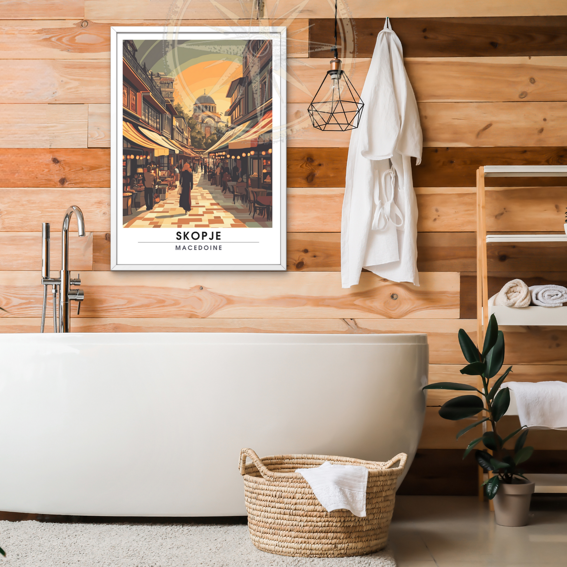 Affiche Skopje | Poster décoratif Macédoine | Affiche Macédoine