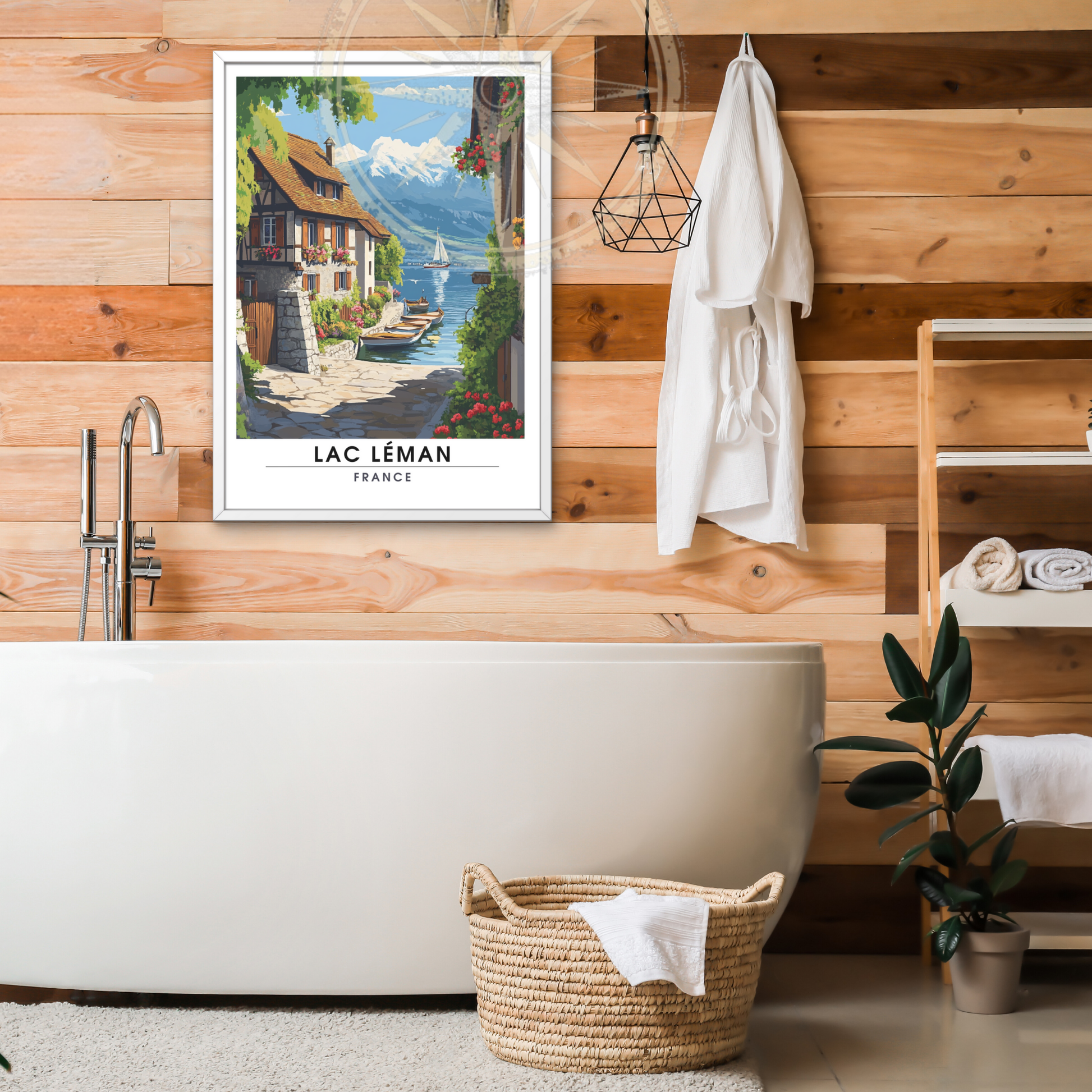 Affiche Lac Léman | Impressions de voyage France | Affiche Lac