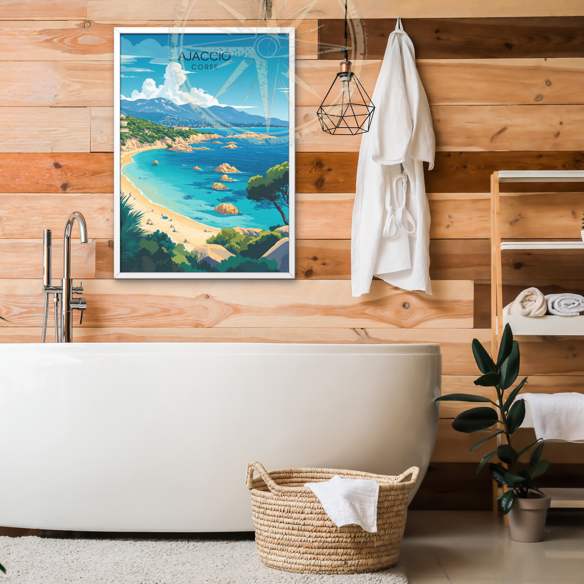 Affiche Ajaccio | Impression de voyage Corse | Affiche Corse
