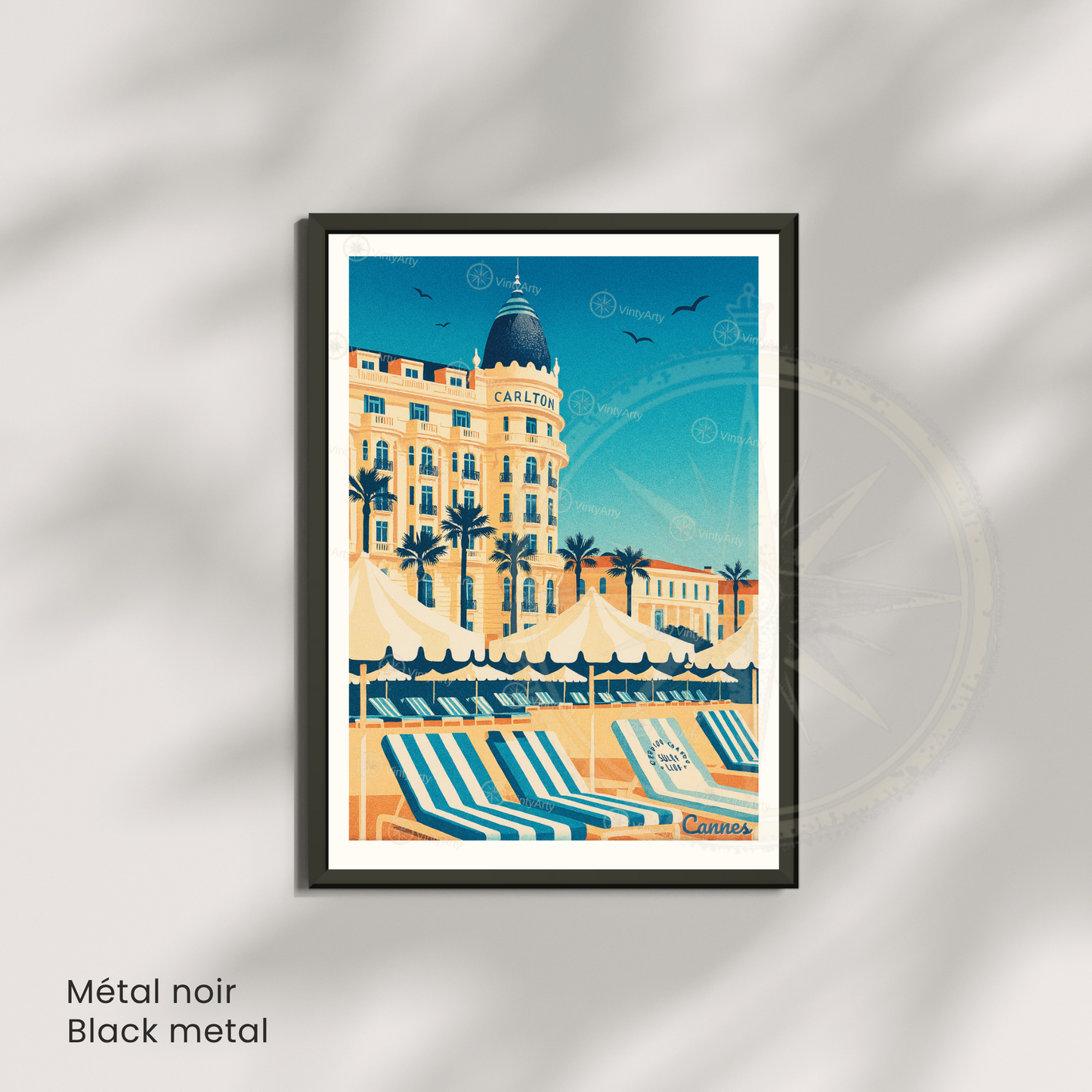 Affiche Cannes | Poster mural Côte d’Azur | Affiche France
