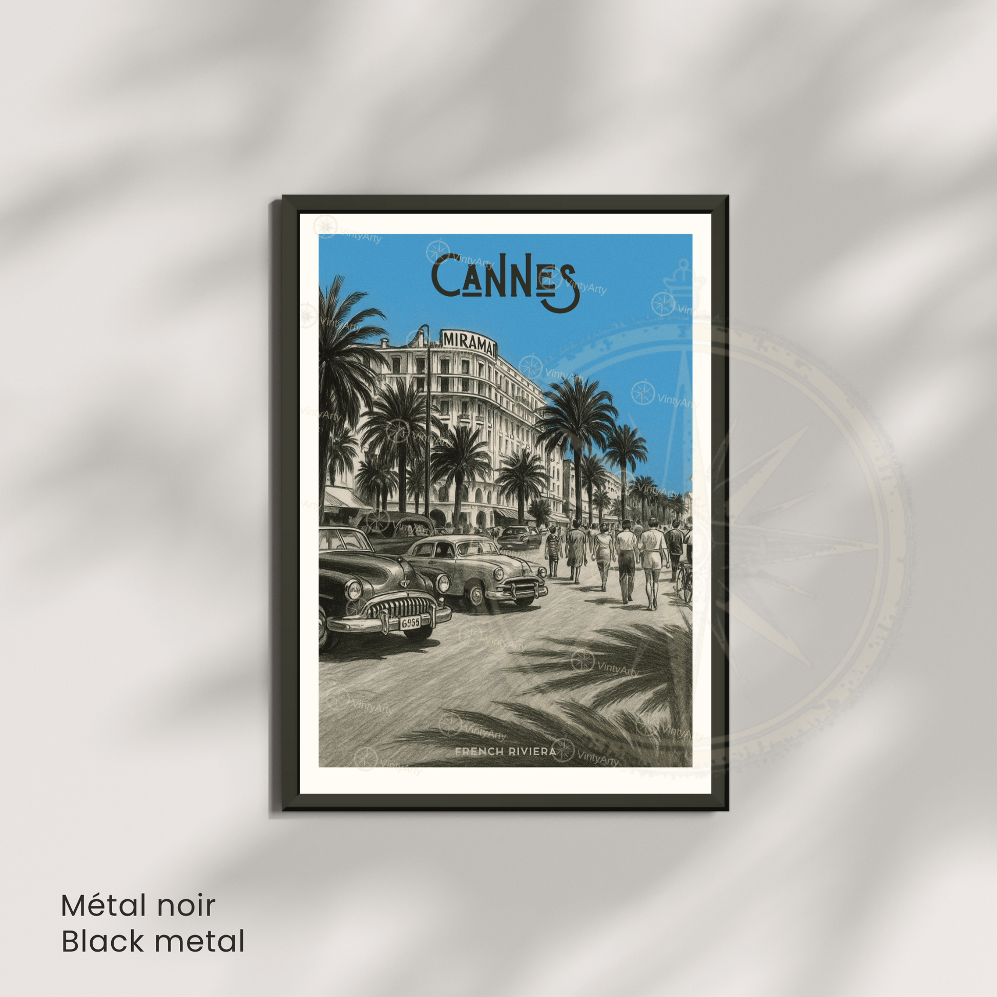 Affiche Cannes | Impression déco French Riviera | Affiche France
