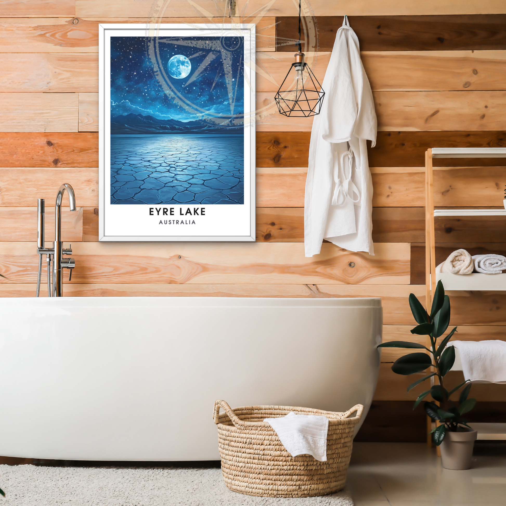 Affiche lac Eyre | Poster de voyage Australie | Affiche Lac