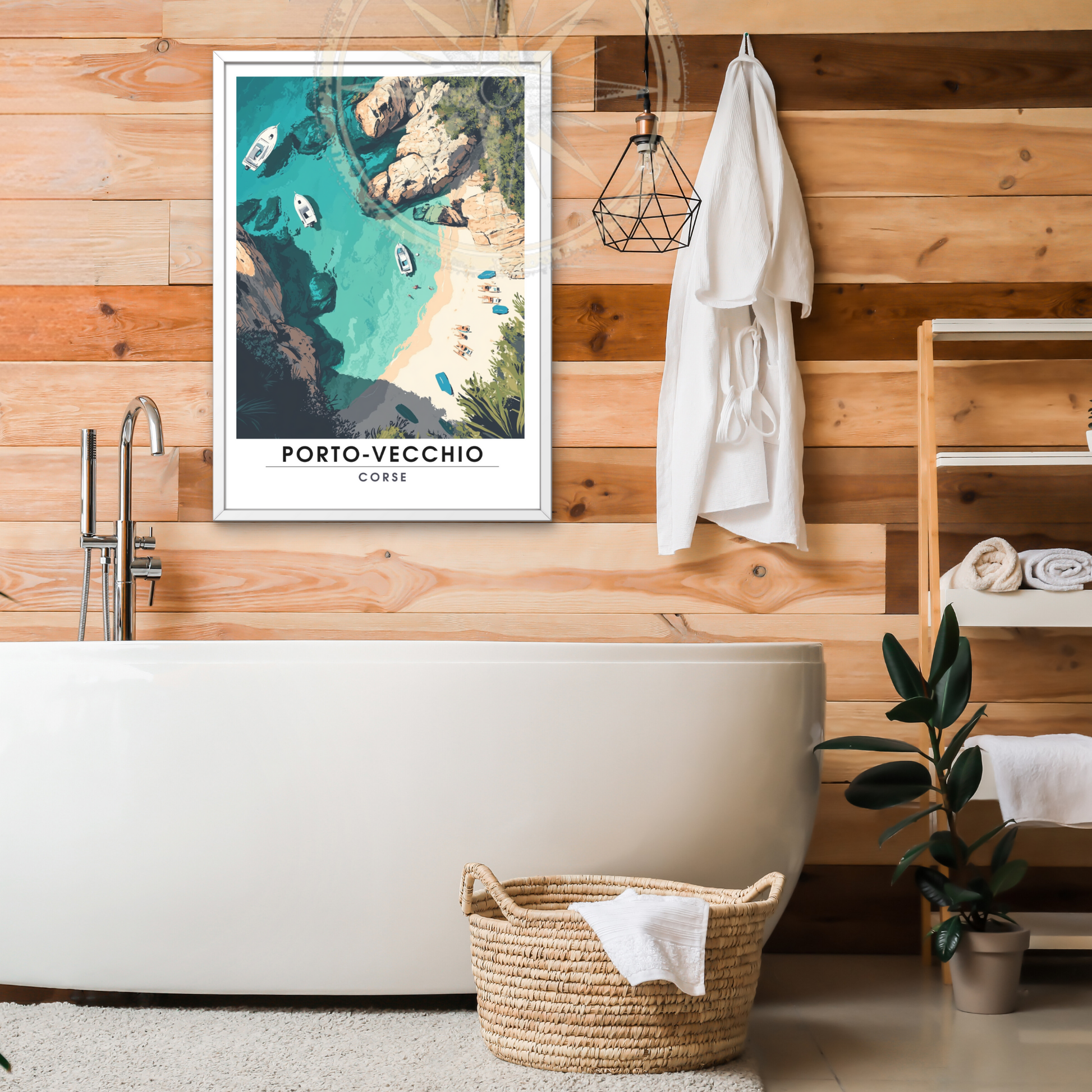 Affiche Porto Vecchio | Impression de voyage Corse | Affiche Corse