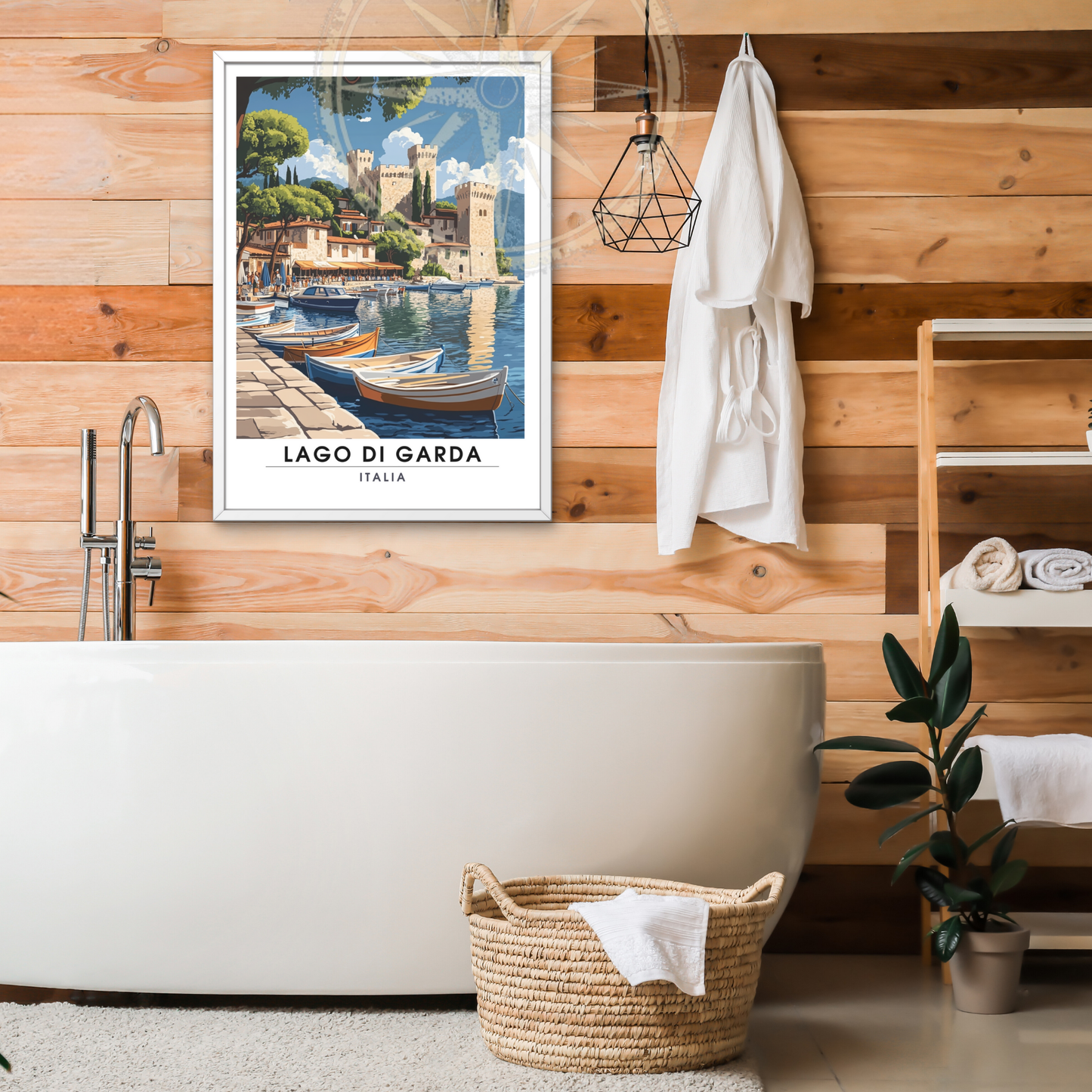 Affiche Lac de Garde | Poster de voyage Italie | Affiche Lac