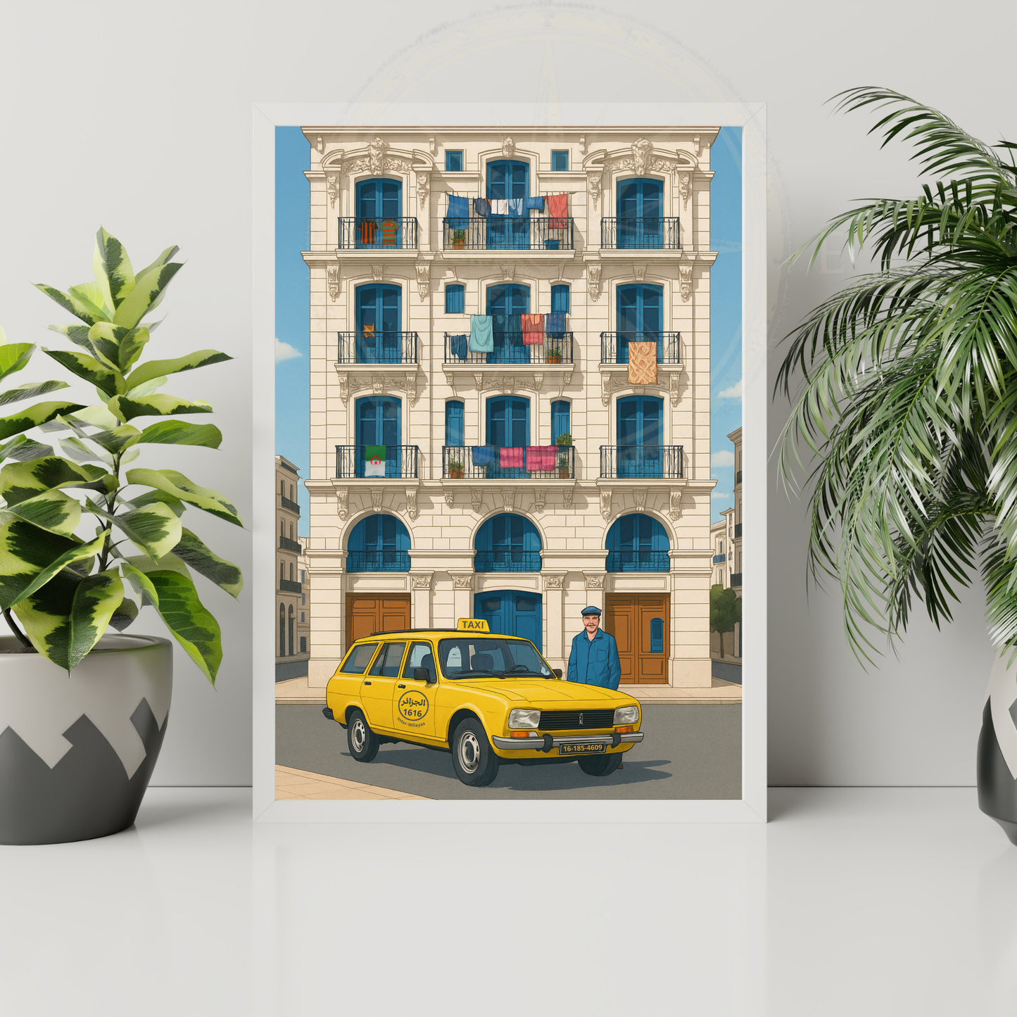 Affiche Algérie | impression Alger | Culture algérienne | Taxi algérien
