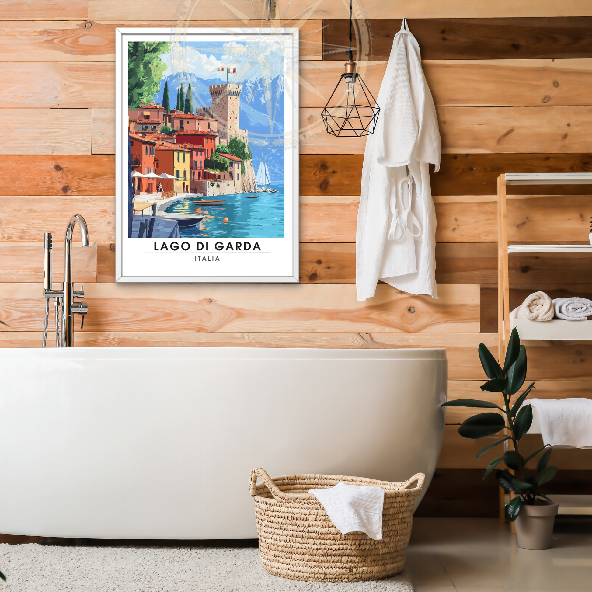 Affiche Lac de Garde | Impression de voyage Italie | Affiche Lac