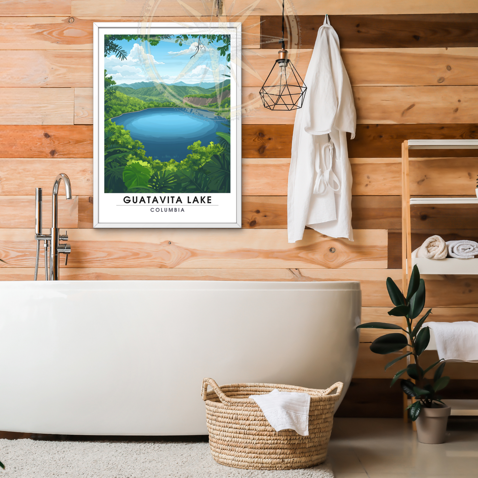 Affiche Lac Guatavita | Poster Columbia | Affiche Lac