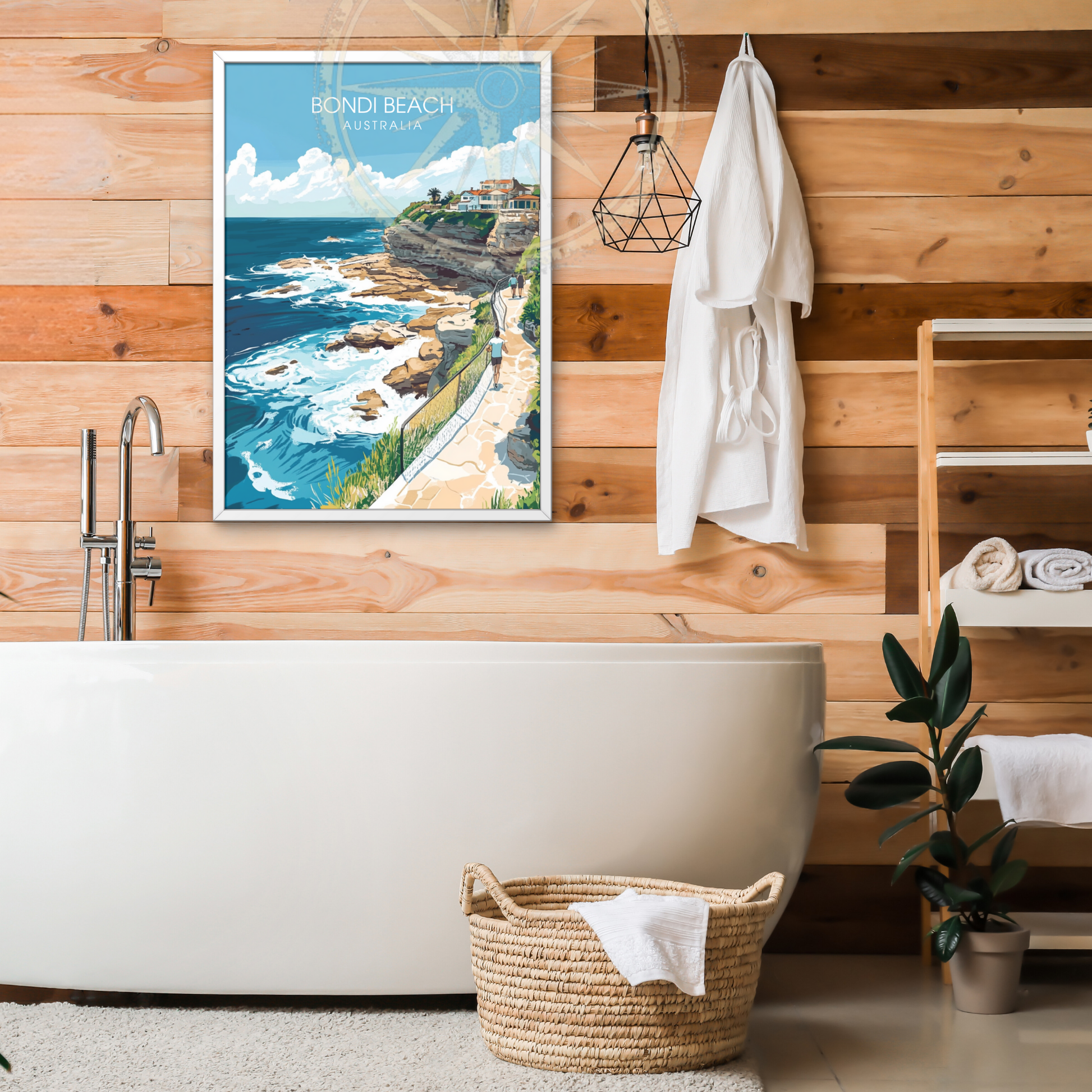 Affiche Plage de Bondi | Impression Australie | Affiche Australie