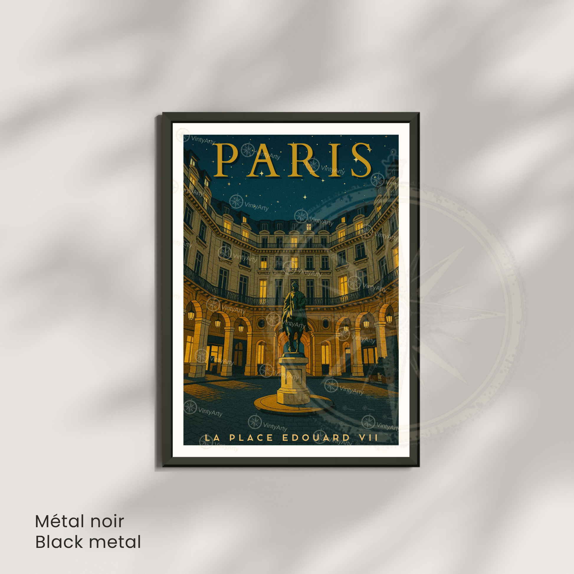 Affiche Paris | Poster Place Édouard-VII  | Affiche France