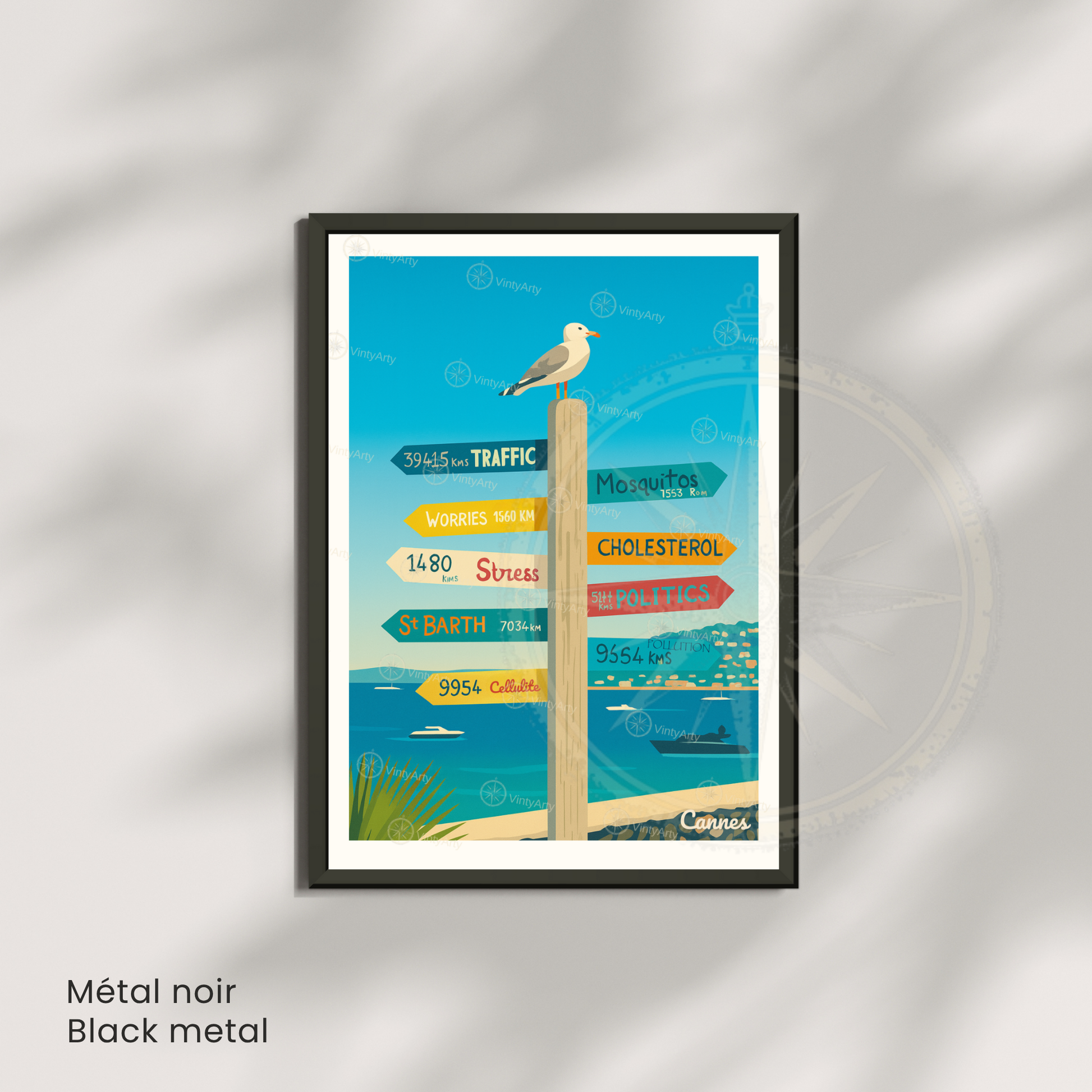 Affiche Cannes | Impression déco Côte d’Azur | Affiche France