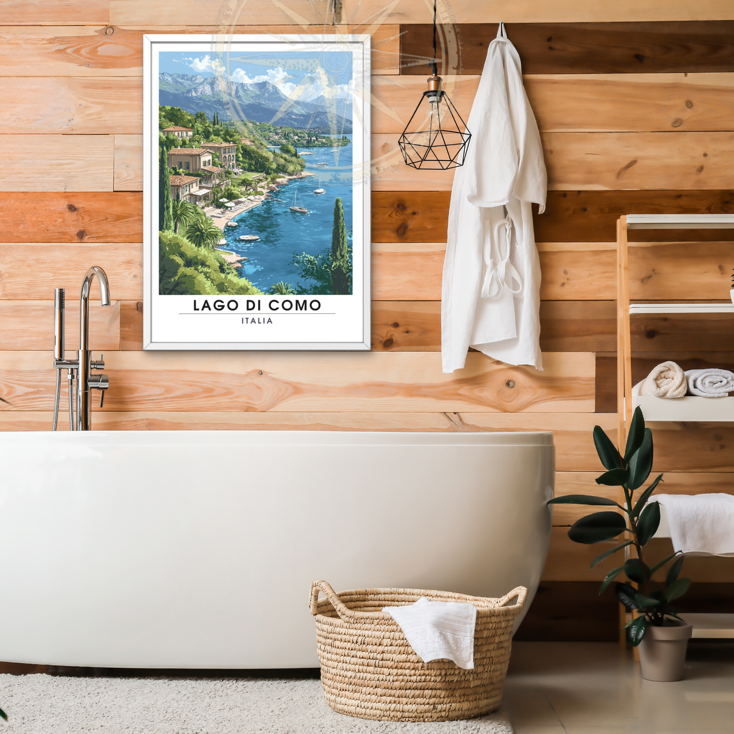 Affiche Lac de Côme | Impression de voyage Italie | Affiche Lac