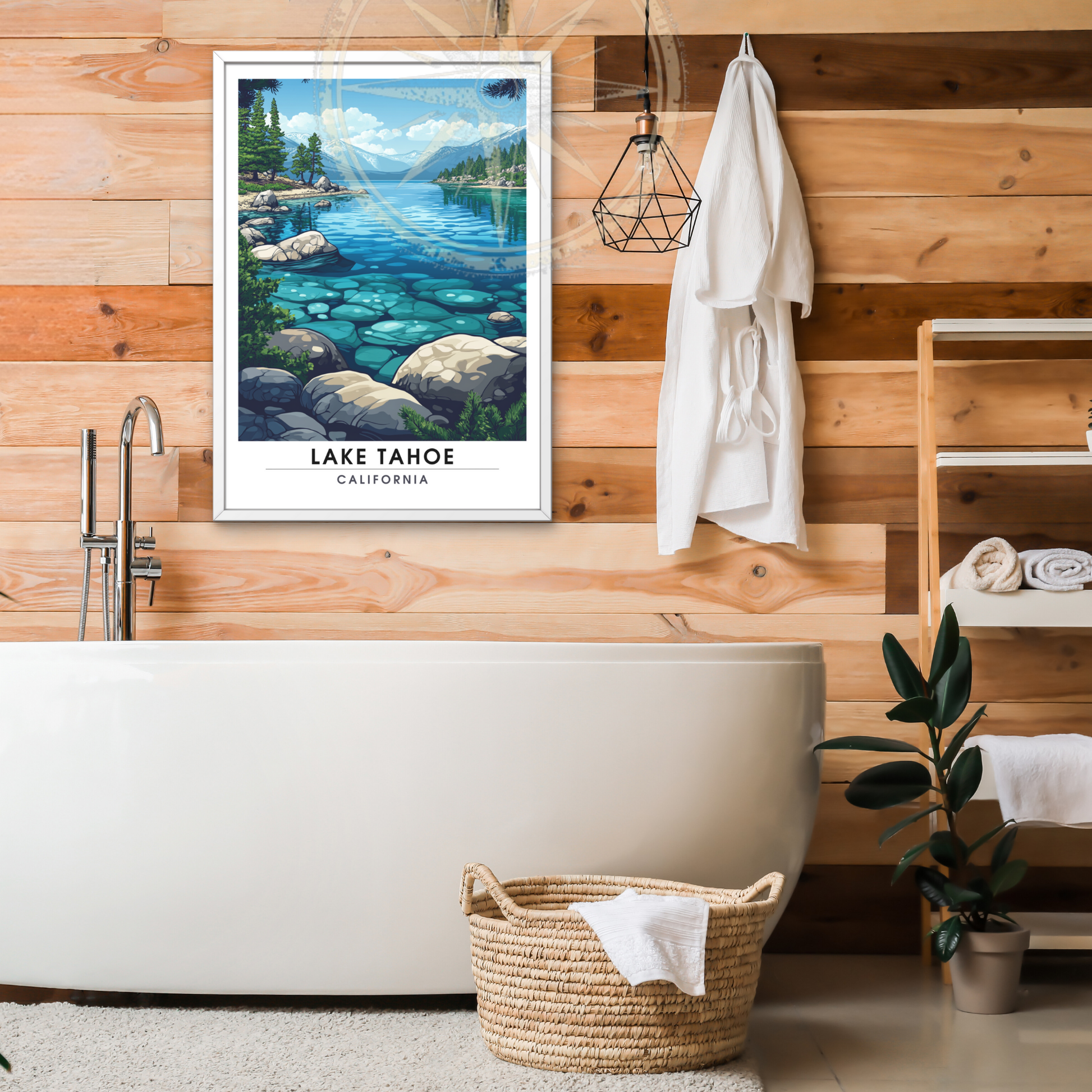 Affiche Lac Tahoe Californie | Impression États-Unis | Affiche Lac