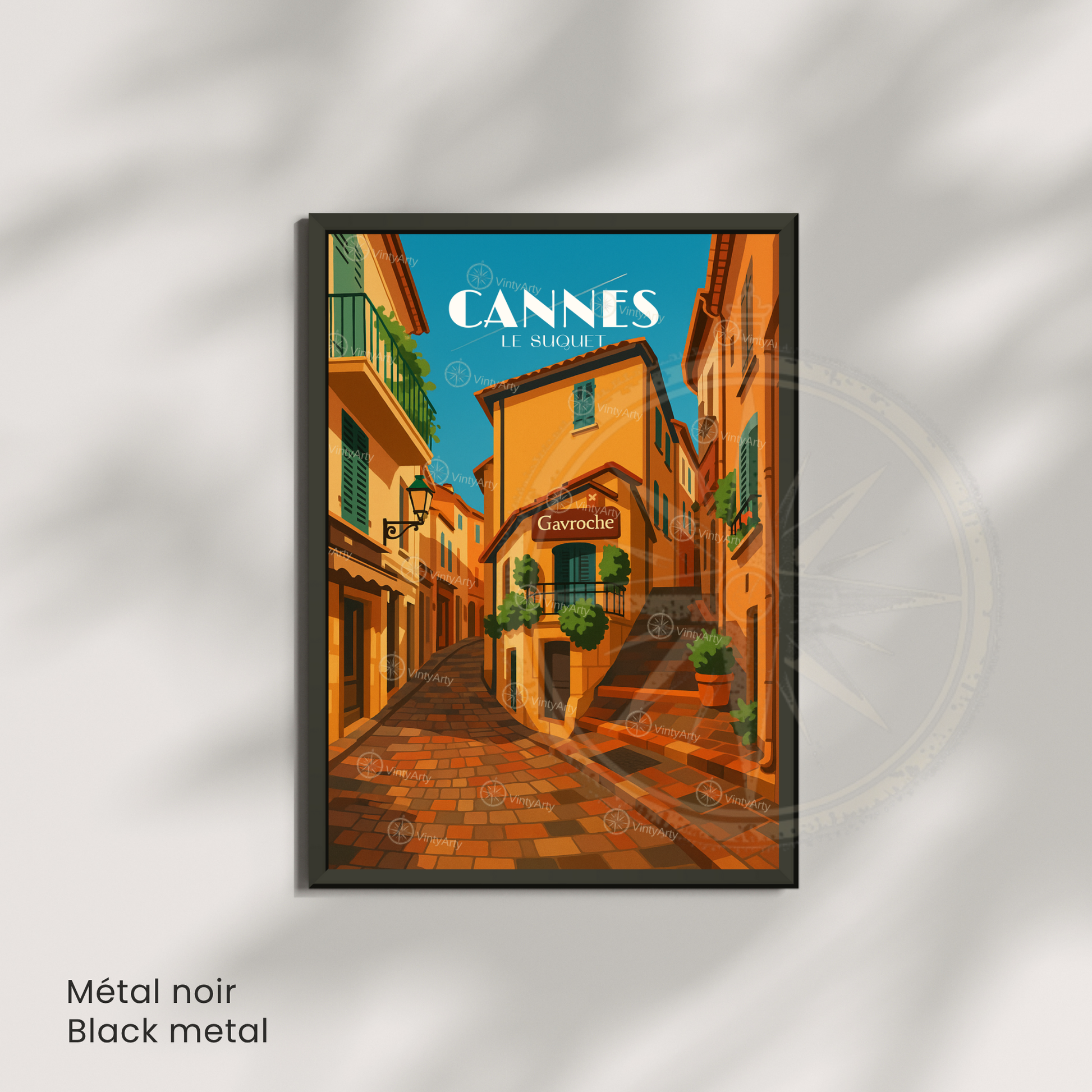 Affiche Cannes | Poster de voyage Le Suquet | Affiche France