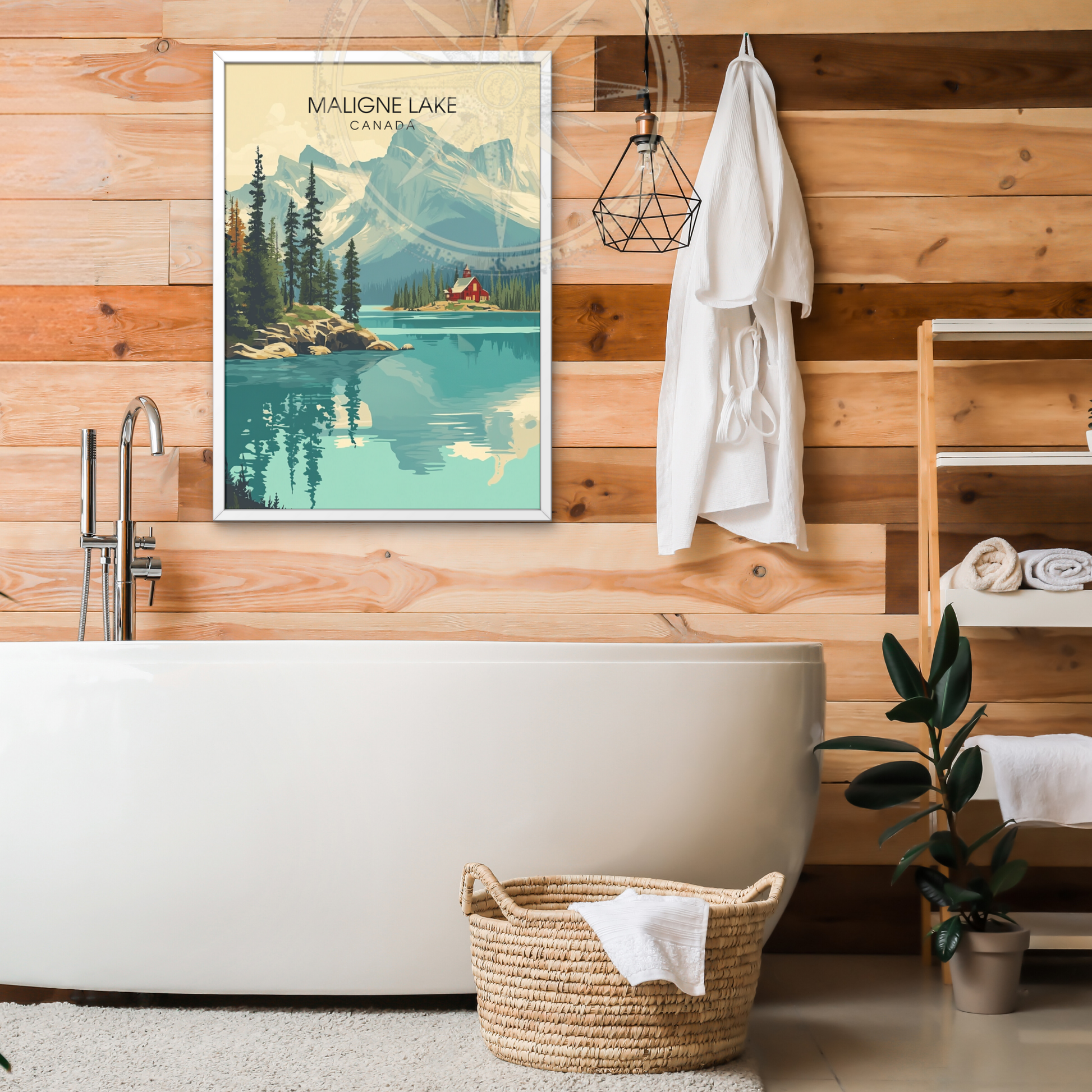 Affiche Lac Maligne | Impression de voyage Canada | Affiche Lac