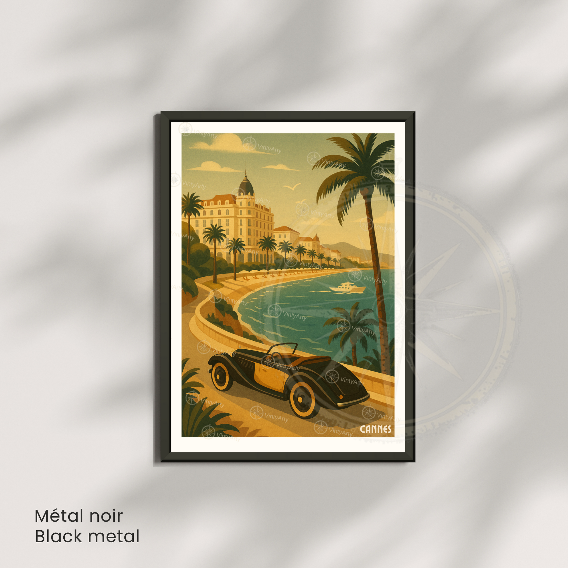 Affiche Cannes | Impression de voyage French Riviera | Affiche France