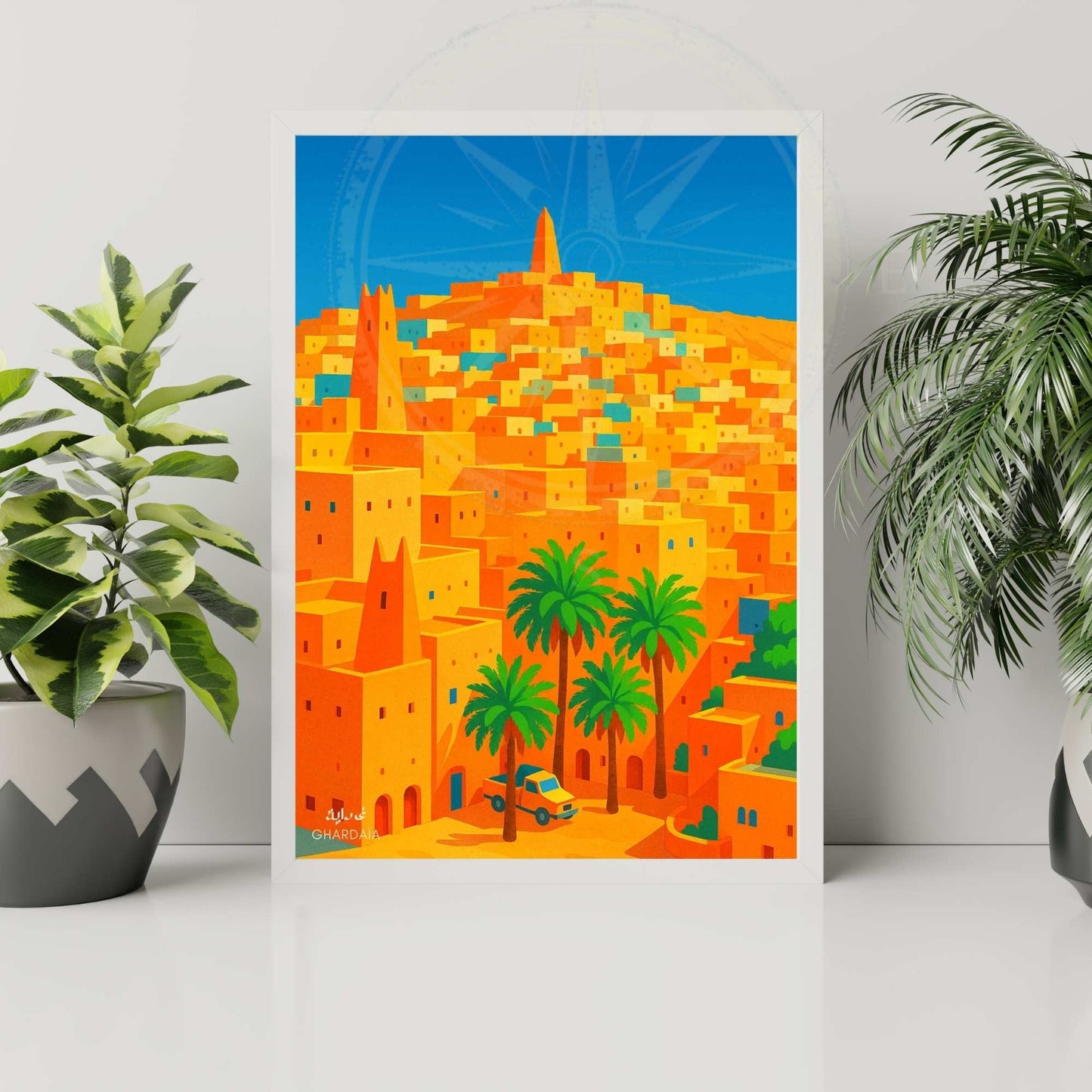 Affiche Ghardaïa | Poster Ghardaïa | Affiche Sahara | Algérie