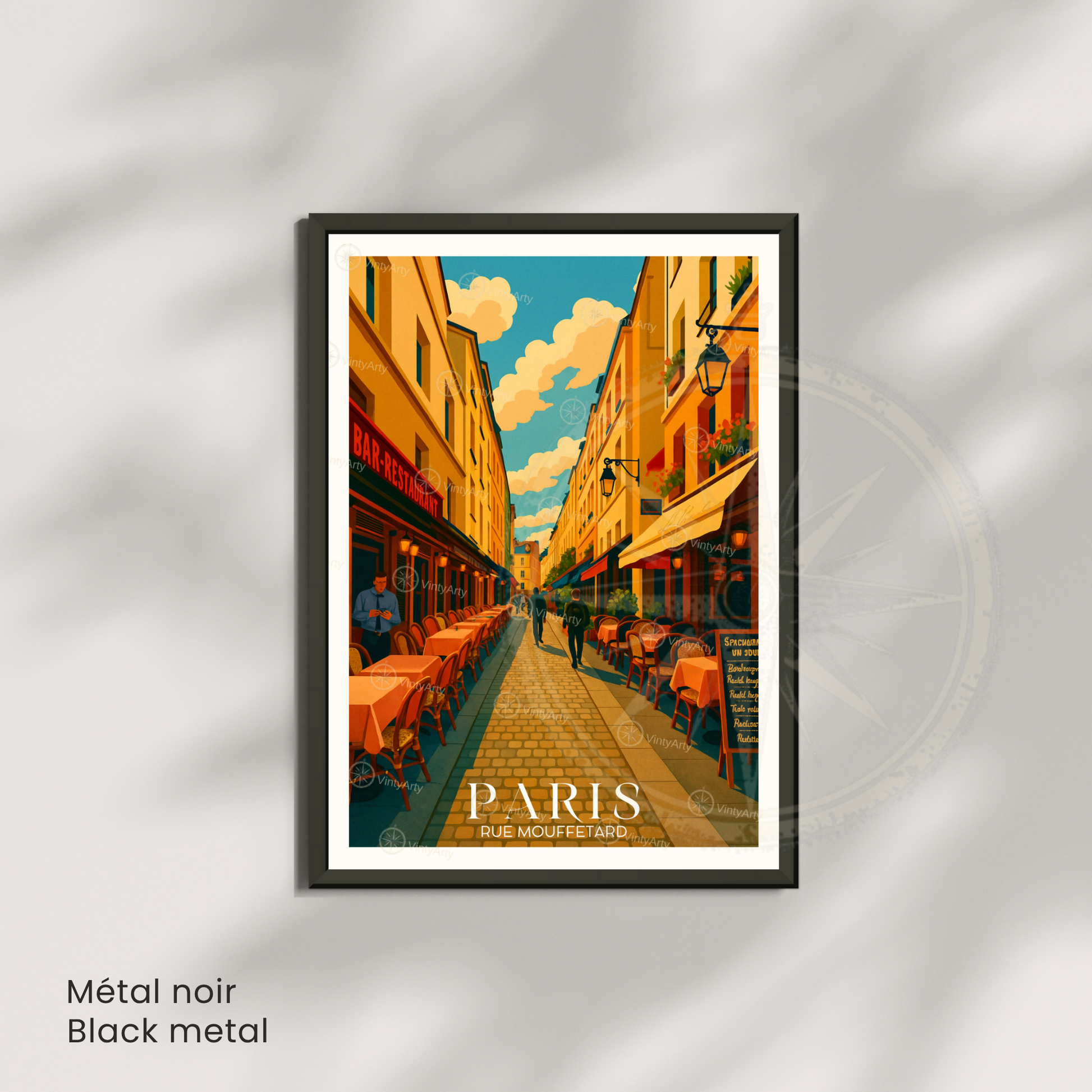 Affiche Paris | Impression Rue Mouffetard | Affiche France