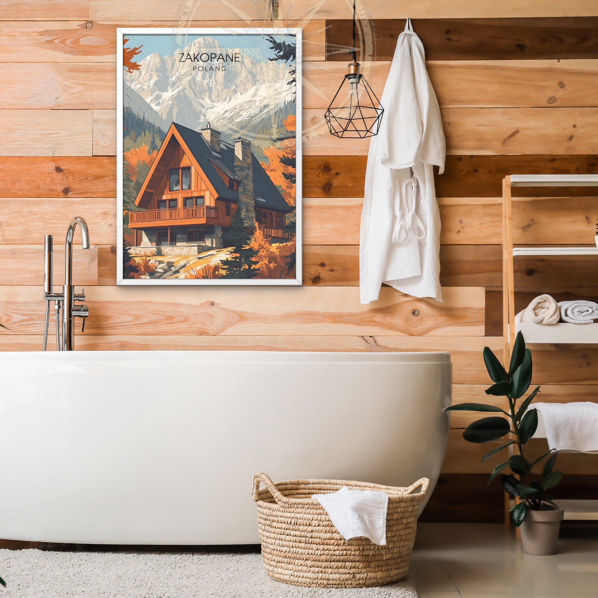 Affiche Zakopane | Poster décoratif Pologne | Affiche Pologne