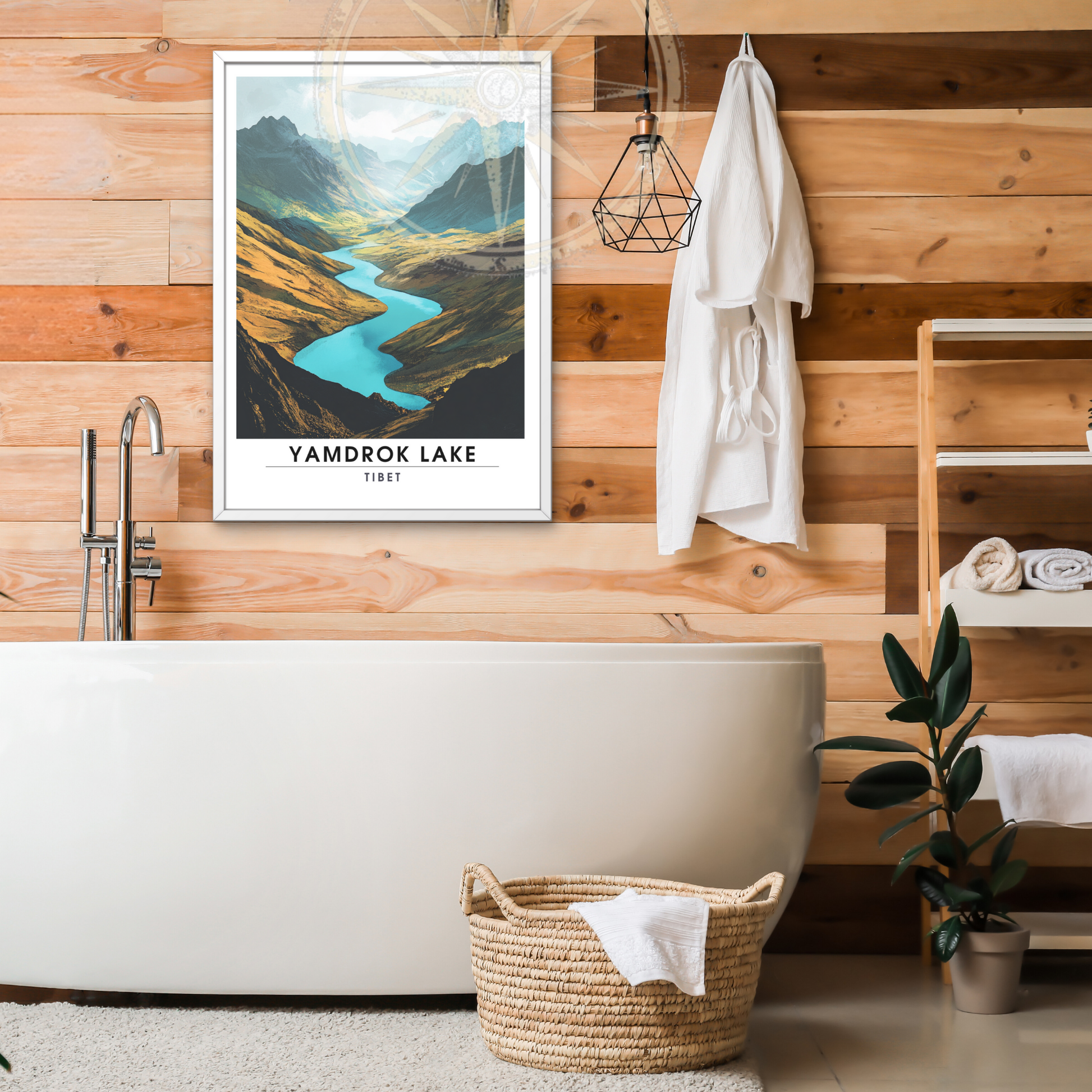 Affiche Lac Yamdrok  | Impression de voyage Tibet | Affiche Lac