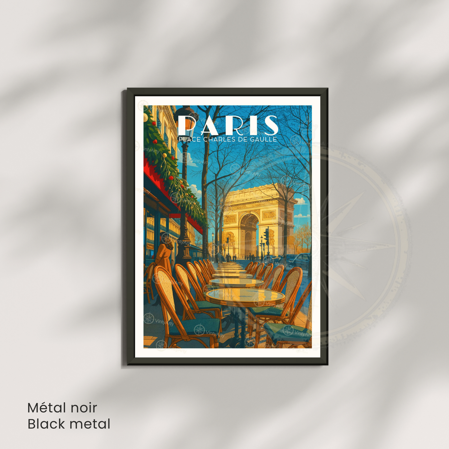 Affiche Paris | Impression Place de Charles de Gaulle | Affiche France