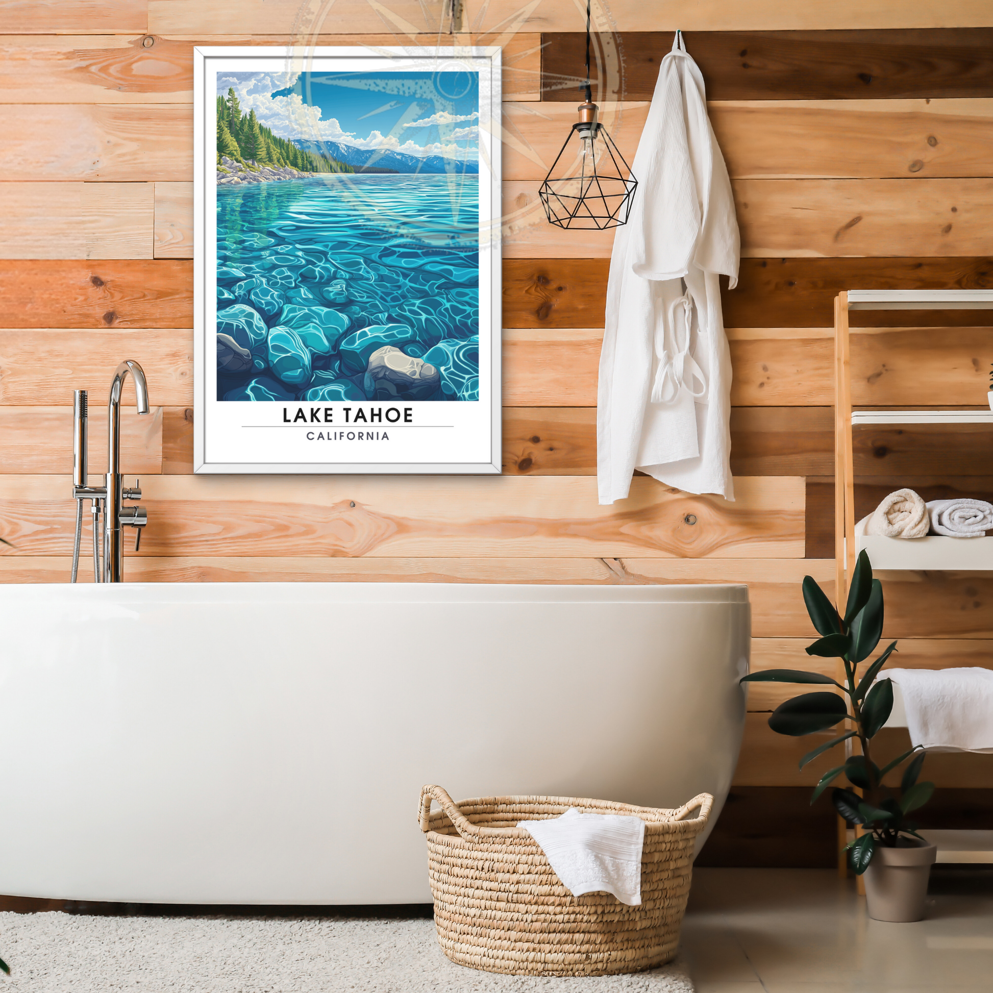 Affiche Lac Tahoe Californie | Impression de voyage États-Unis | Affiche Lac