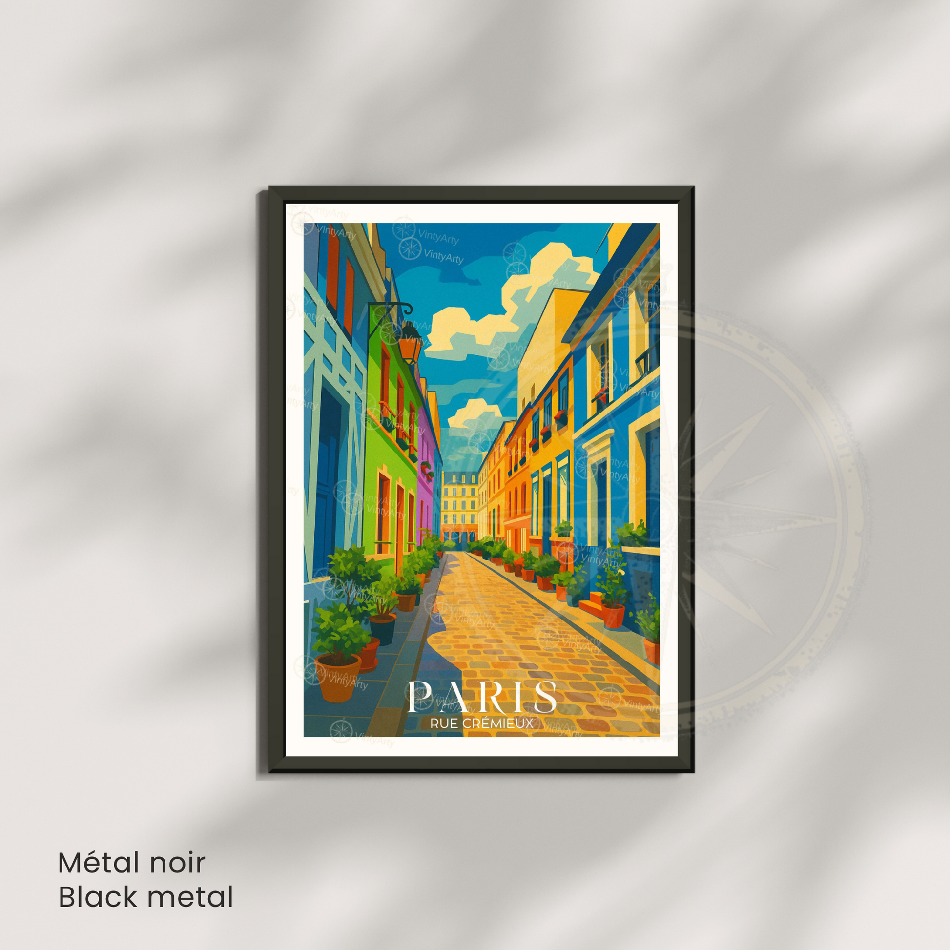 Affiche Paris | Poster Rue Crémieux | Affiche France