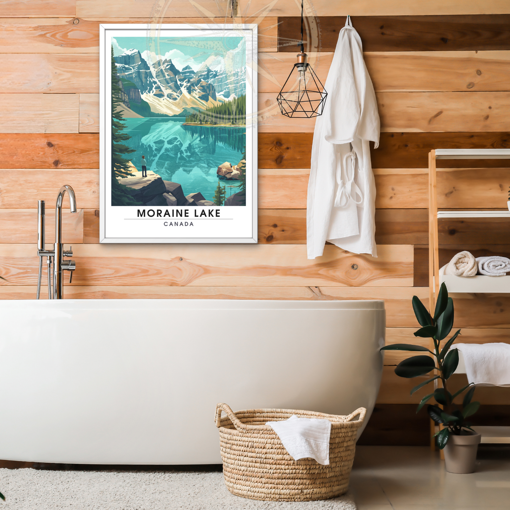 Affiche Lac Moraine | Poster de voyage Canada | Affiche Lac