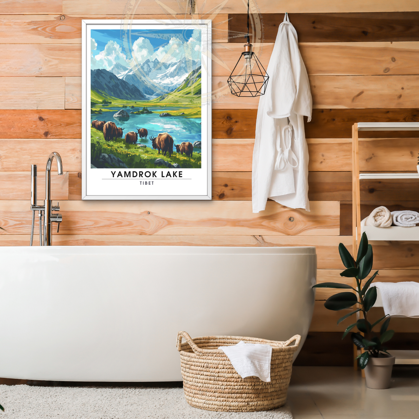 Affiche Lac Yamdrok | Impression Tibet | Affiche Lac
