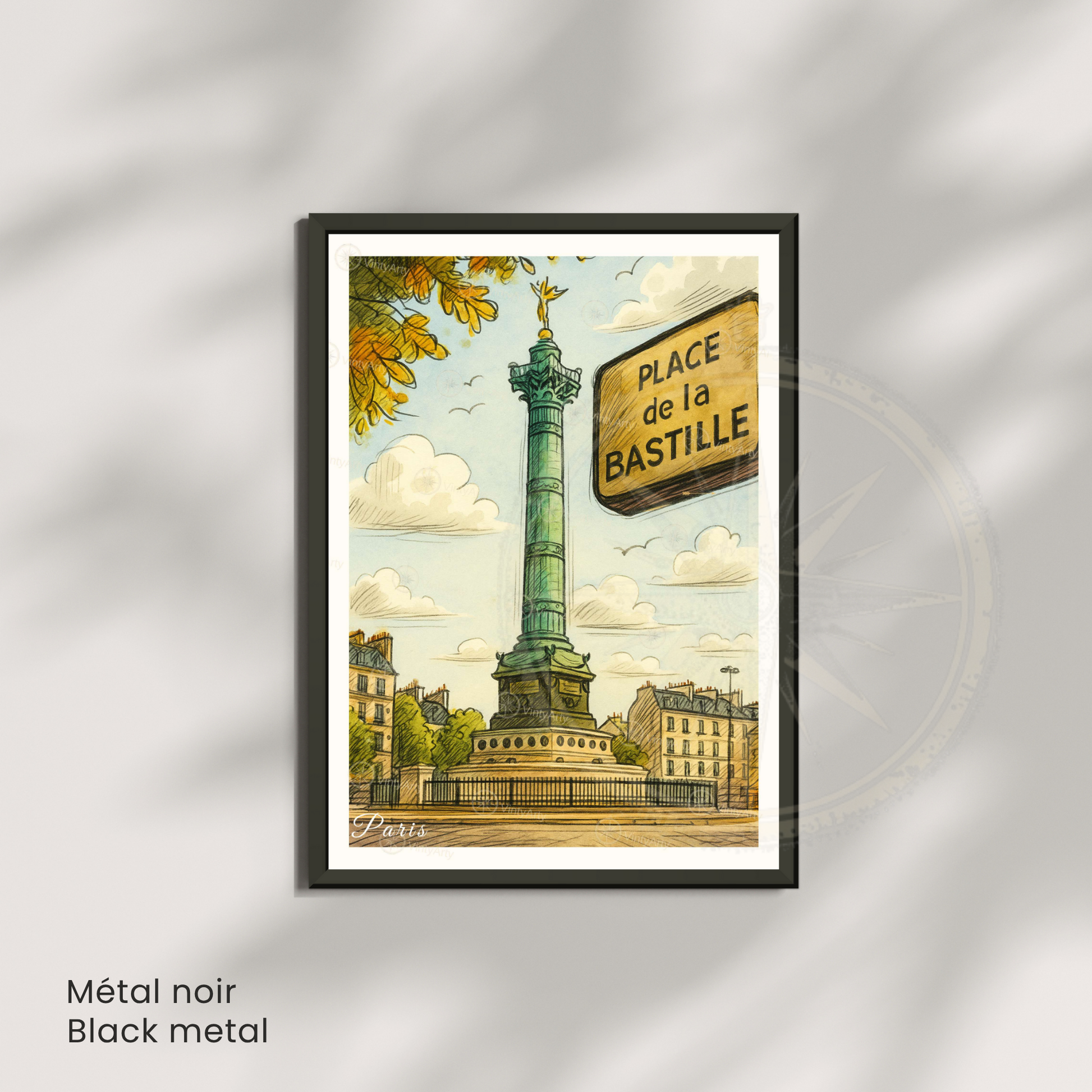 Affiche Paris | Impression Place de la Bastille | Affiche France
